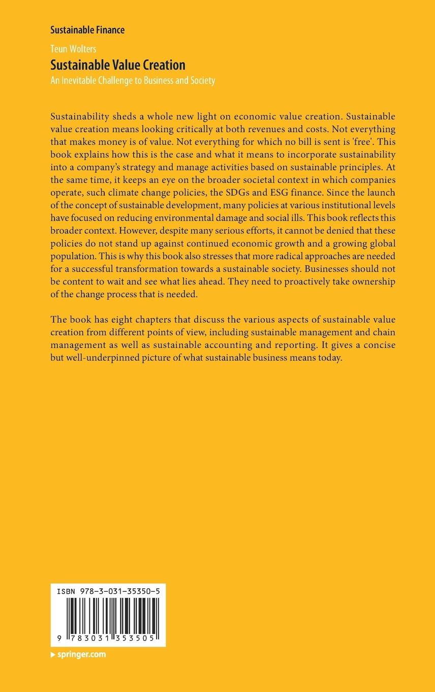 Rückseitencover Sustainable Value Creation