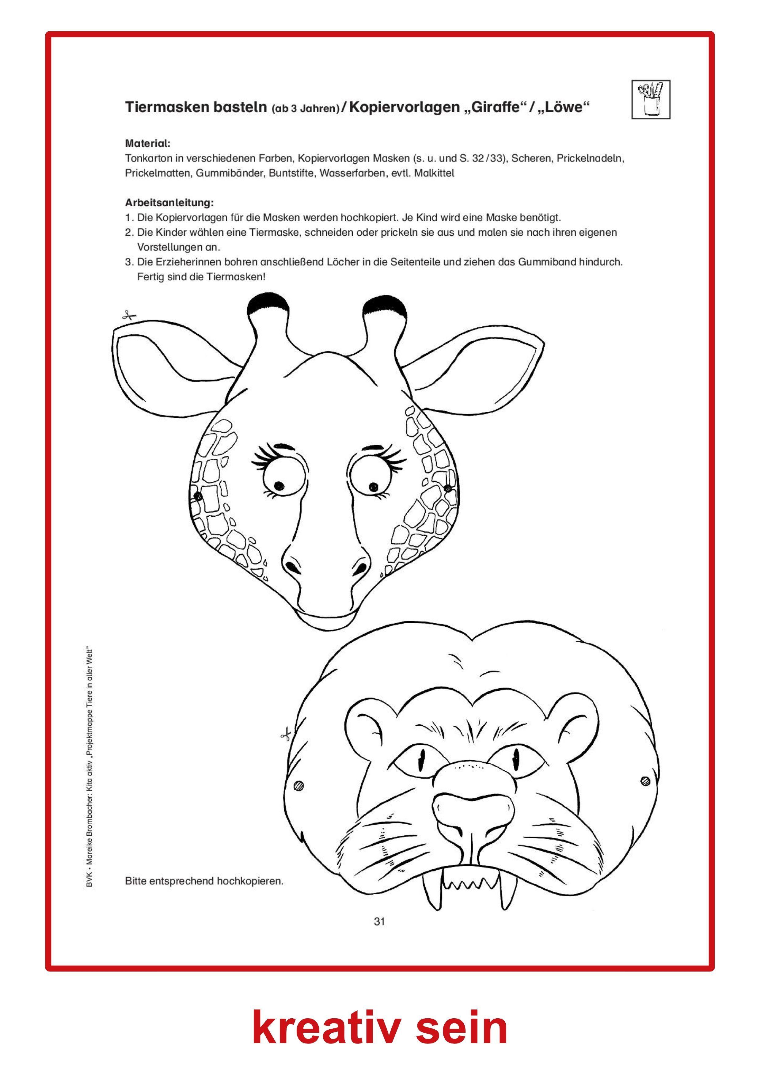 Beispielinhalt (Bild) Kita aktiv Projektmappe Tiere in aller Welt