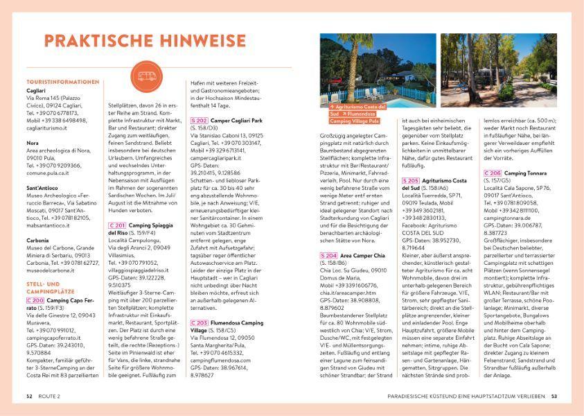 Beispielinhalt (Bild) Sardinien mit dem Wohnmobil Die schönsten Routen von Sassari bis Cagliari