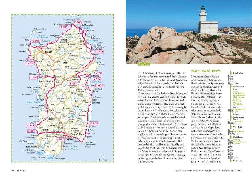 Beispielinhalt (Bild) Sardinien mit dem Wohnmobil Die schönsten Routen von Sassari bis Cagliari