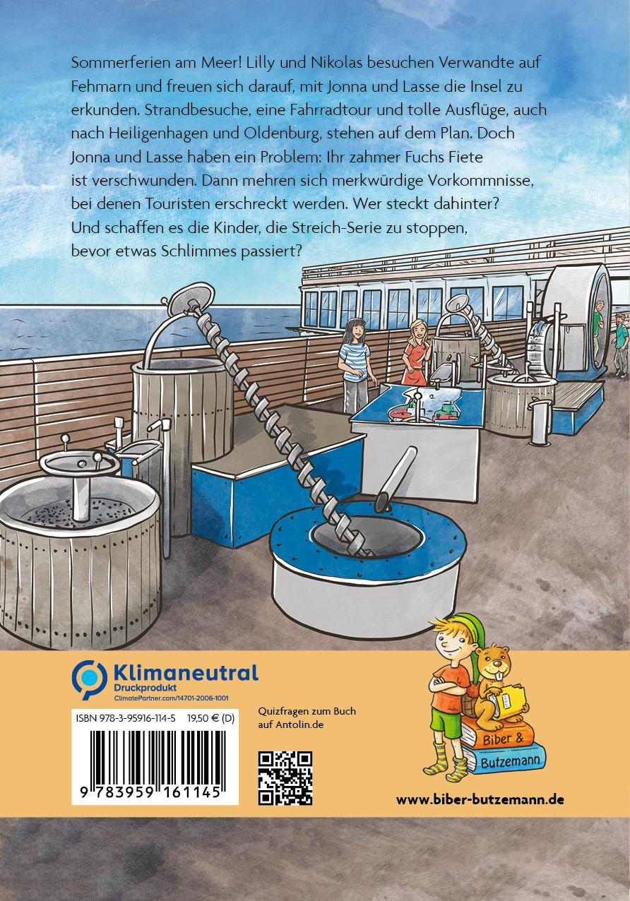 Rückseitencover Abenteuer auf Fehmarn - Lilly, Nikolas und die Insel-Streiche