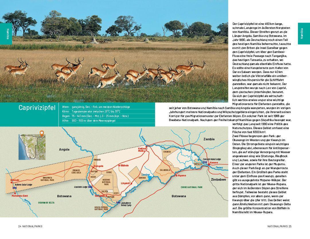 Beispielinhalt (Bild) Safari-Reiseführer Südliches Afrika