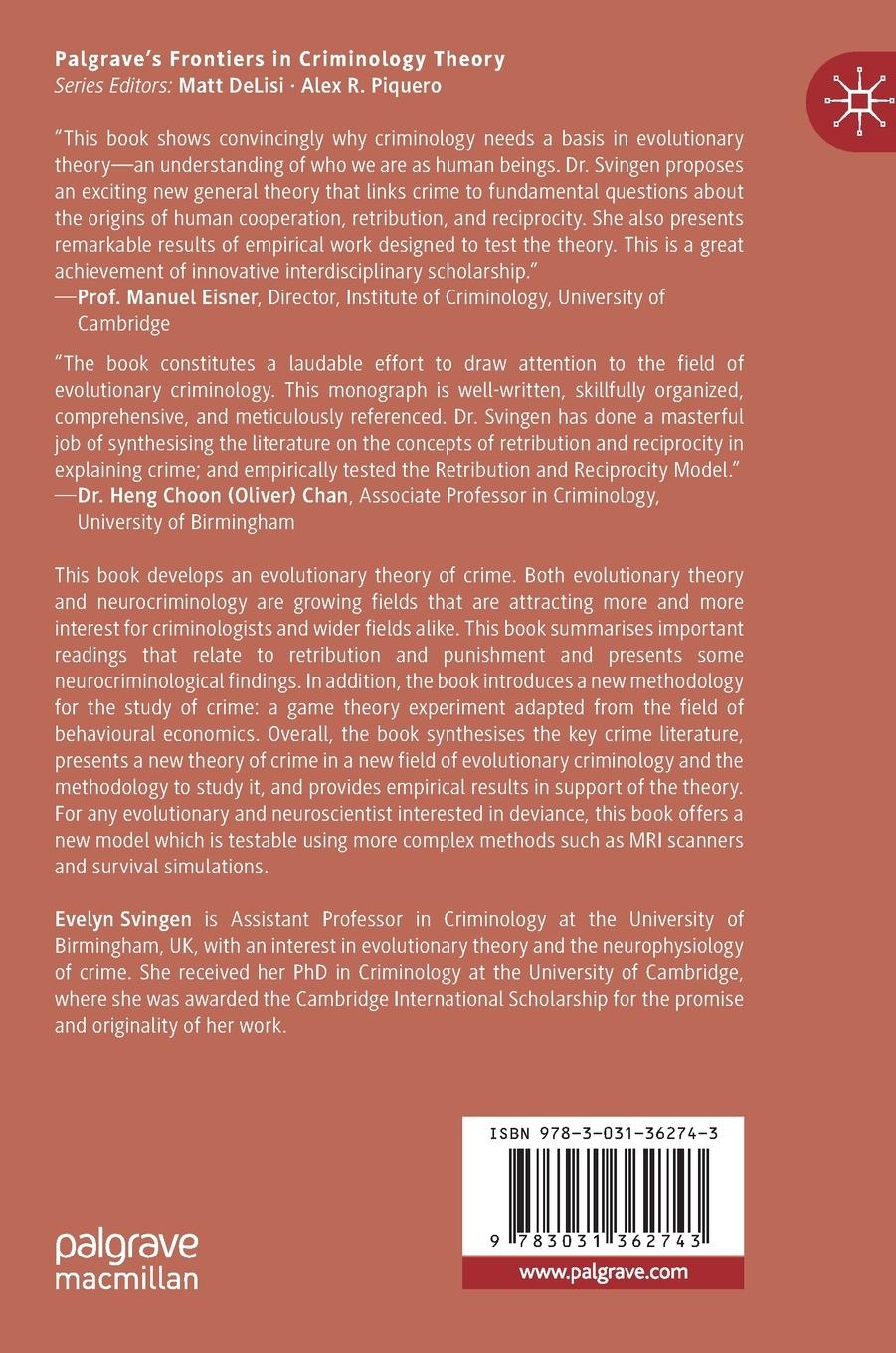 Rückseitencover Evolutionary Criminology and Cooperation