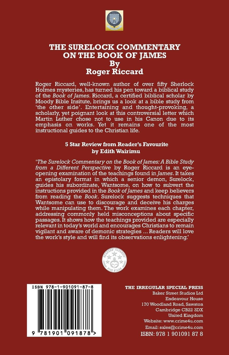Rückseitencover The Surelock Commentary on the Book of James
