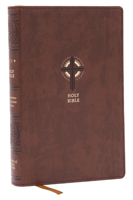 Vorderes Coverbild Nrsvce Sacraments of Initiation Catholic Bible, Brown Leathersoft, Comfort Print