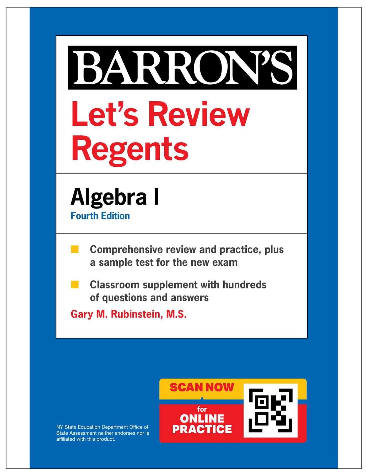 Vorderes Coverbild Let's Review Regents: Algebra I, Fourth Edition