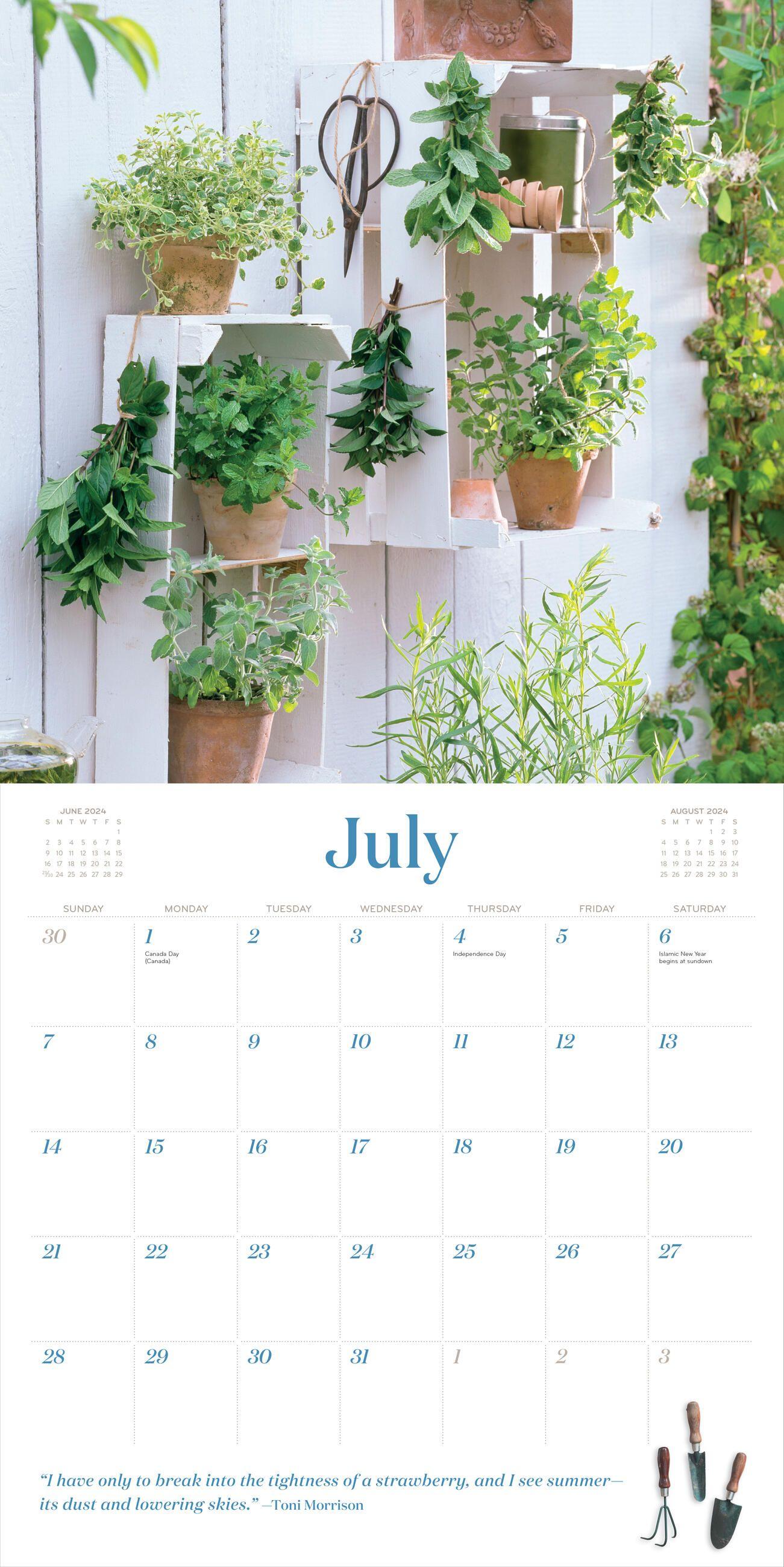 Beispielinhalt (Bild) Cottage Love Wall Calendar 2024