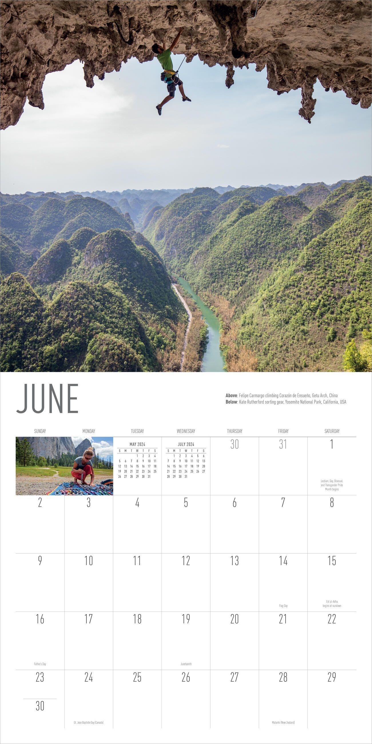 Beispielinhalt (Bild) Jimmy Chin Peak Moments Wall Calendar 2024