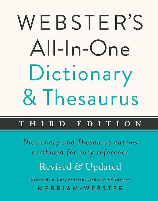 Vorderes Coverbild Webster's All-In-One Dictionary and Thesaurus, Third Edition