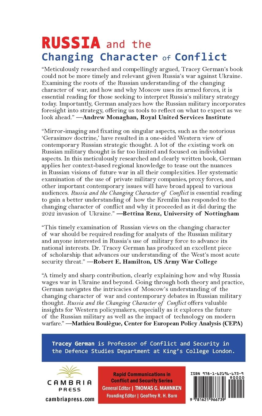 Rückseitencover Russia and the Changing Character of Conflict