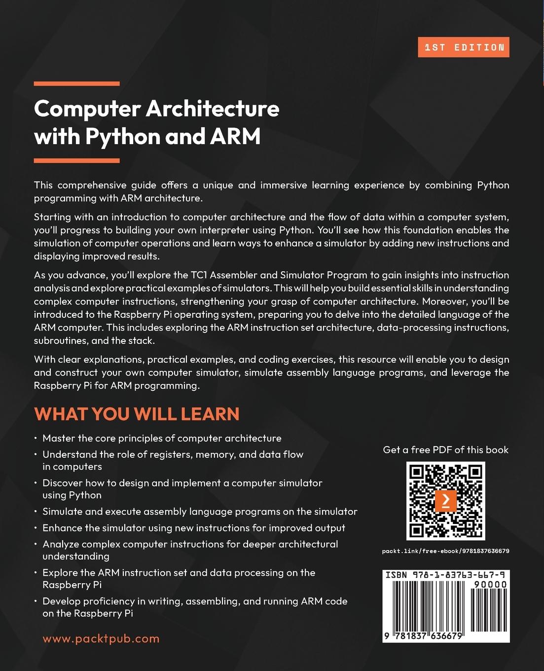 Rückseitencover Computer Architecture with Python and ARM