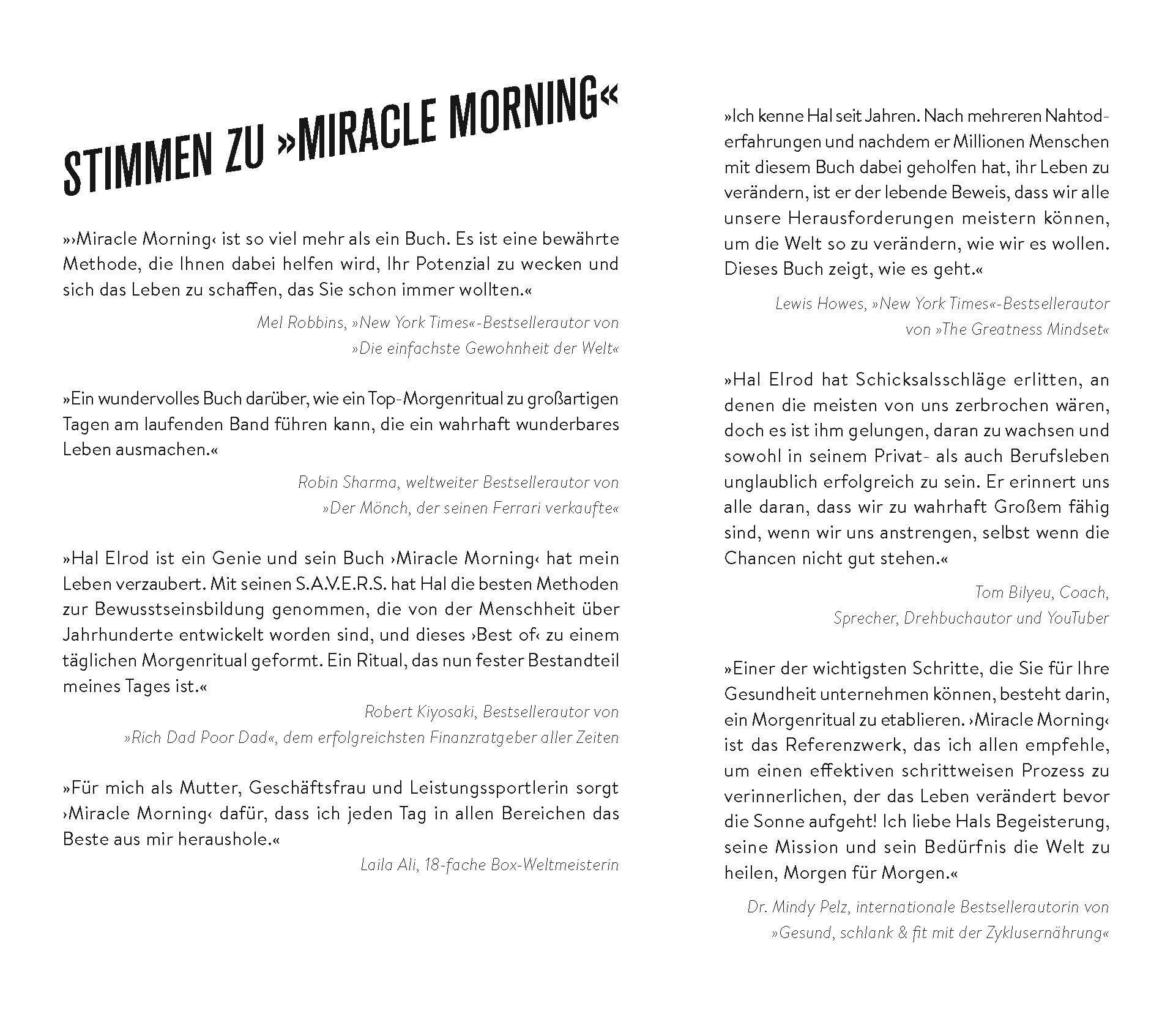 Beispielinhalt (Bild) Miracle Morning