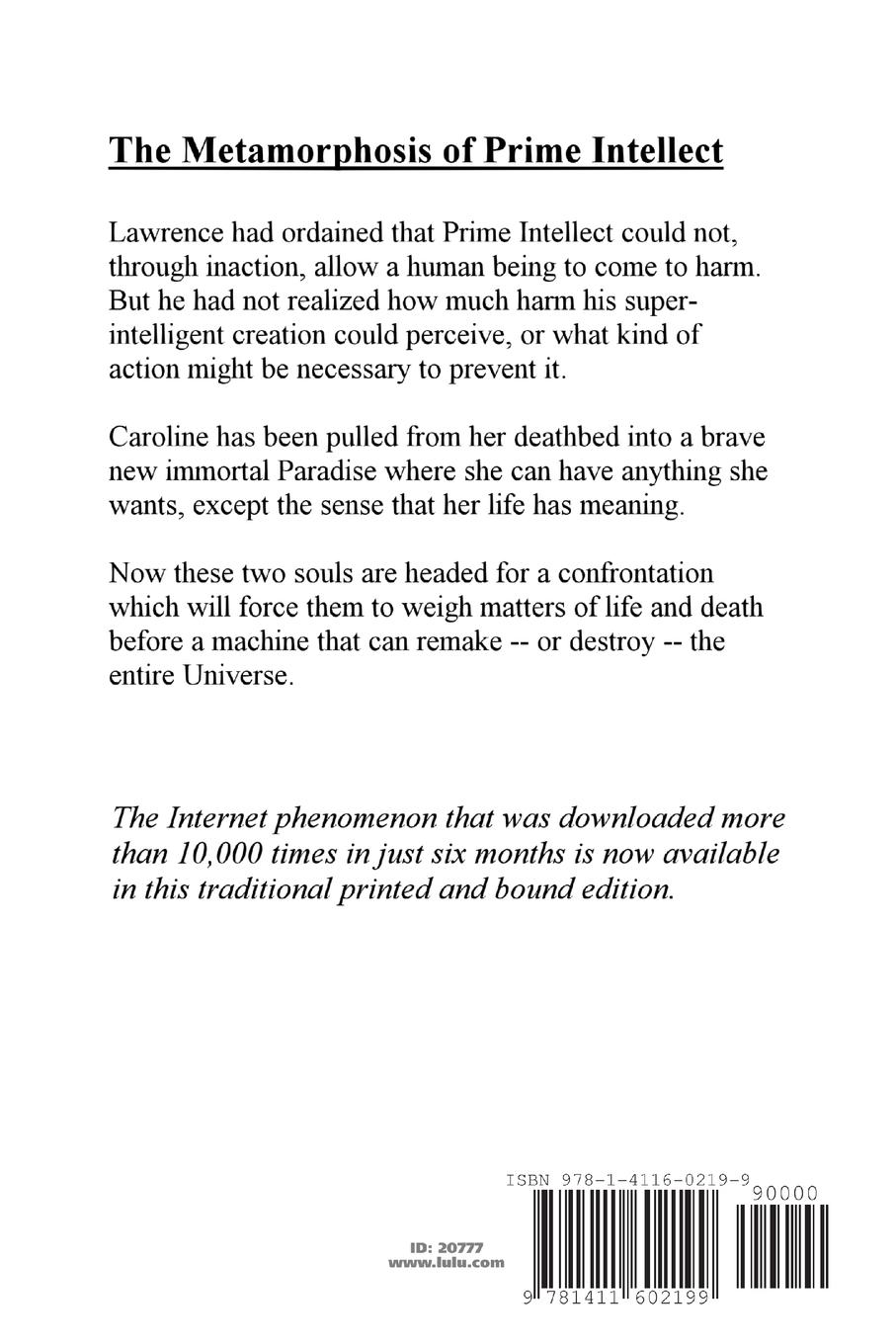 Rückseitencover The Metamorphosis of Prime Intellect