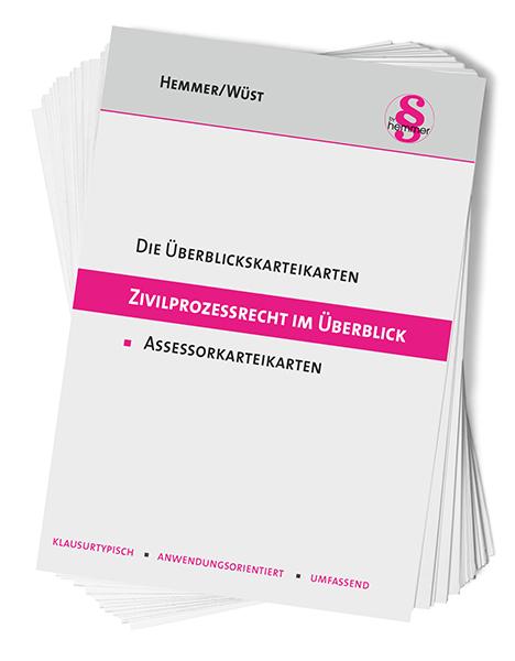 Vorderes Coverbild Assessorkarteikarten Zivilprozessrecht im Überblick
