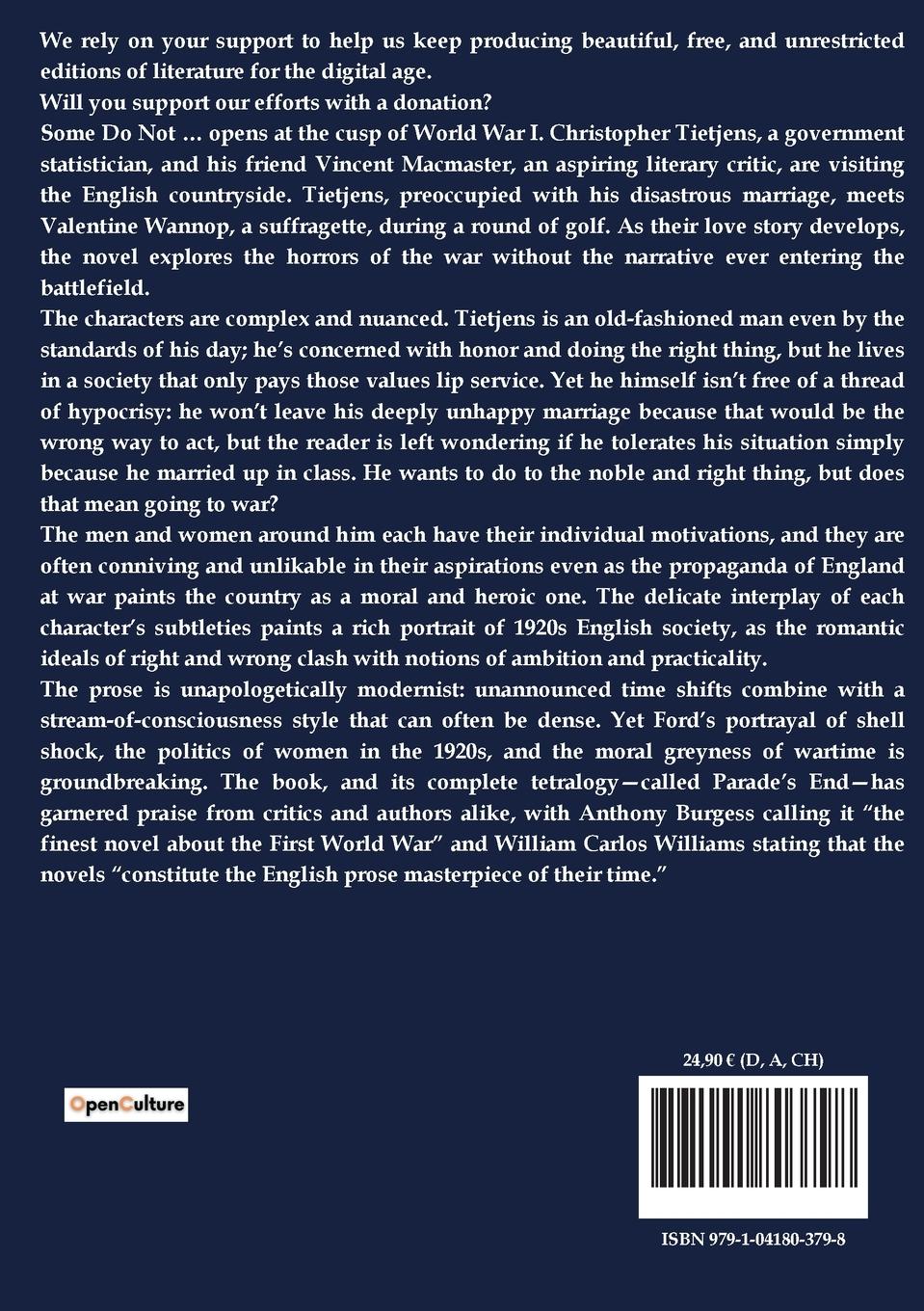 Rückseitencover Some Do Not ...