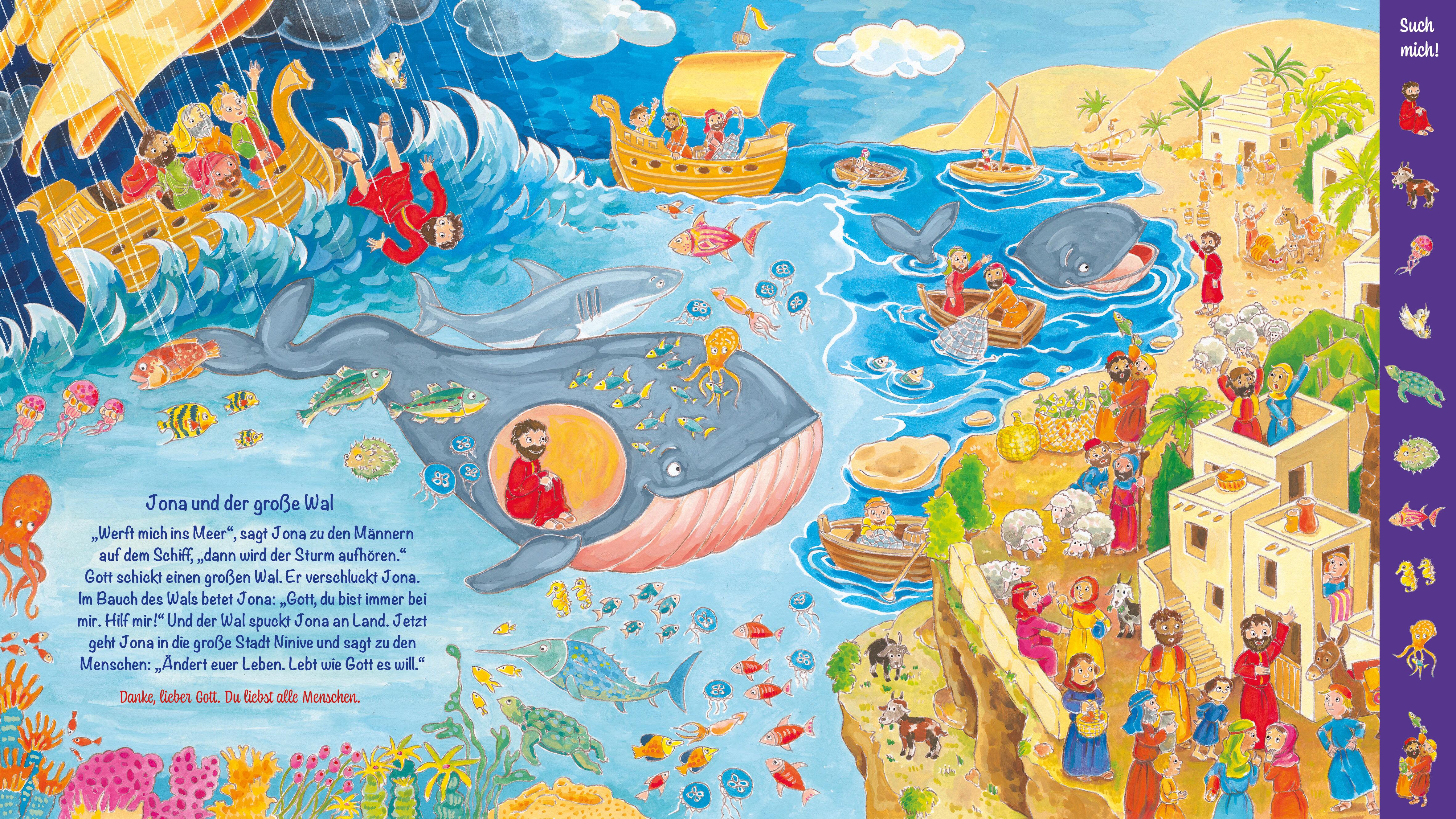 Beispielinhalt (Bild) Mein erstes Bibel-Wimmelbuch von Gott