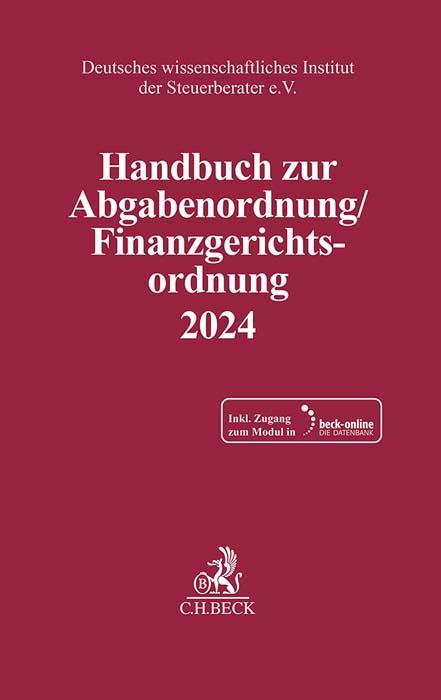 Vorderes Coverbild Handbuch zur Abgabenordnung / Finanzgerichtsordnung 2024. AO / FGO 2024