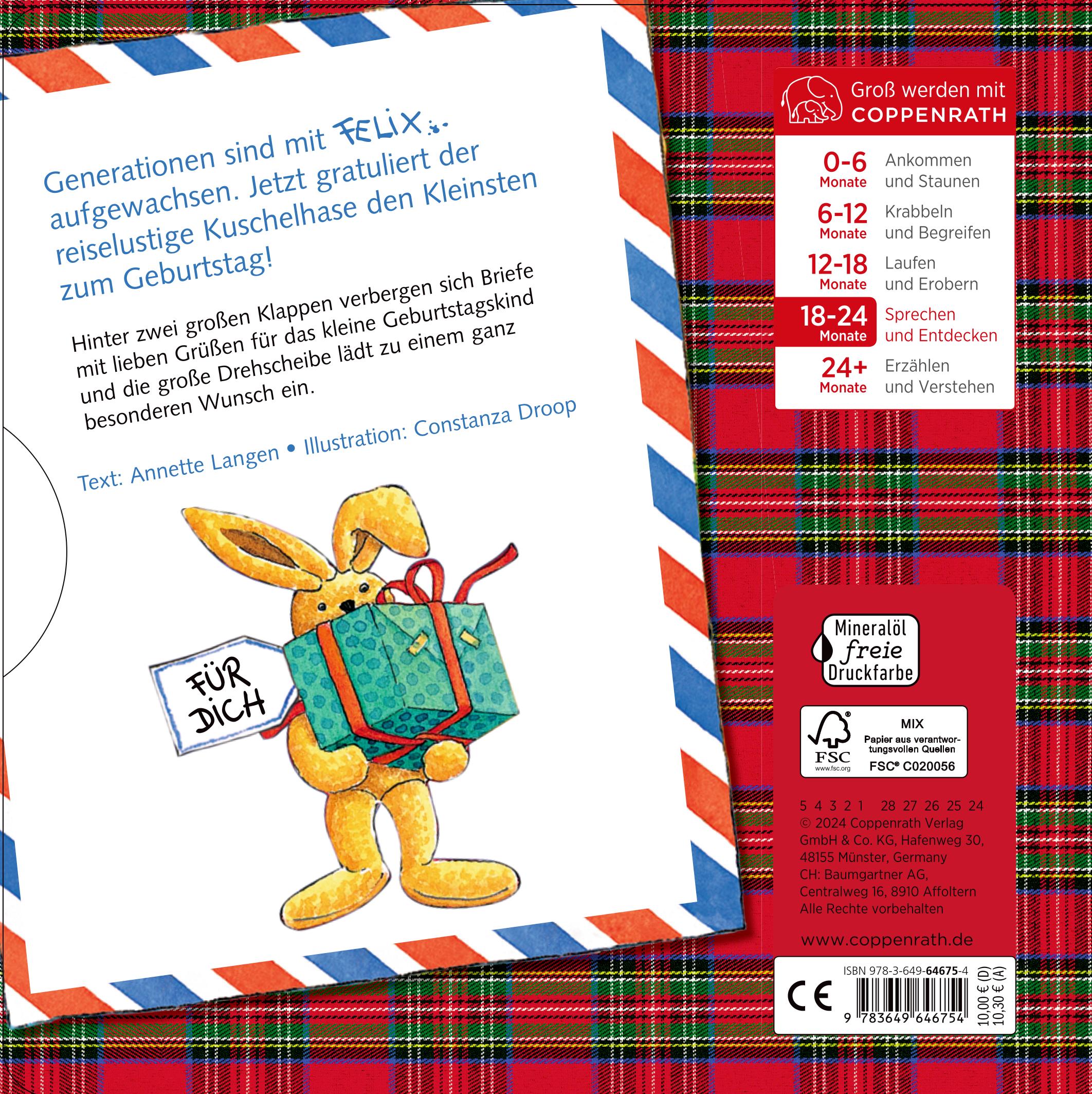 Rückseitencover Erste Geburtstagspost von Felix
