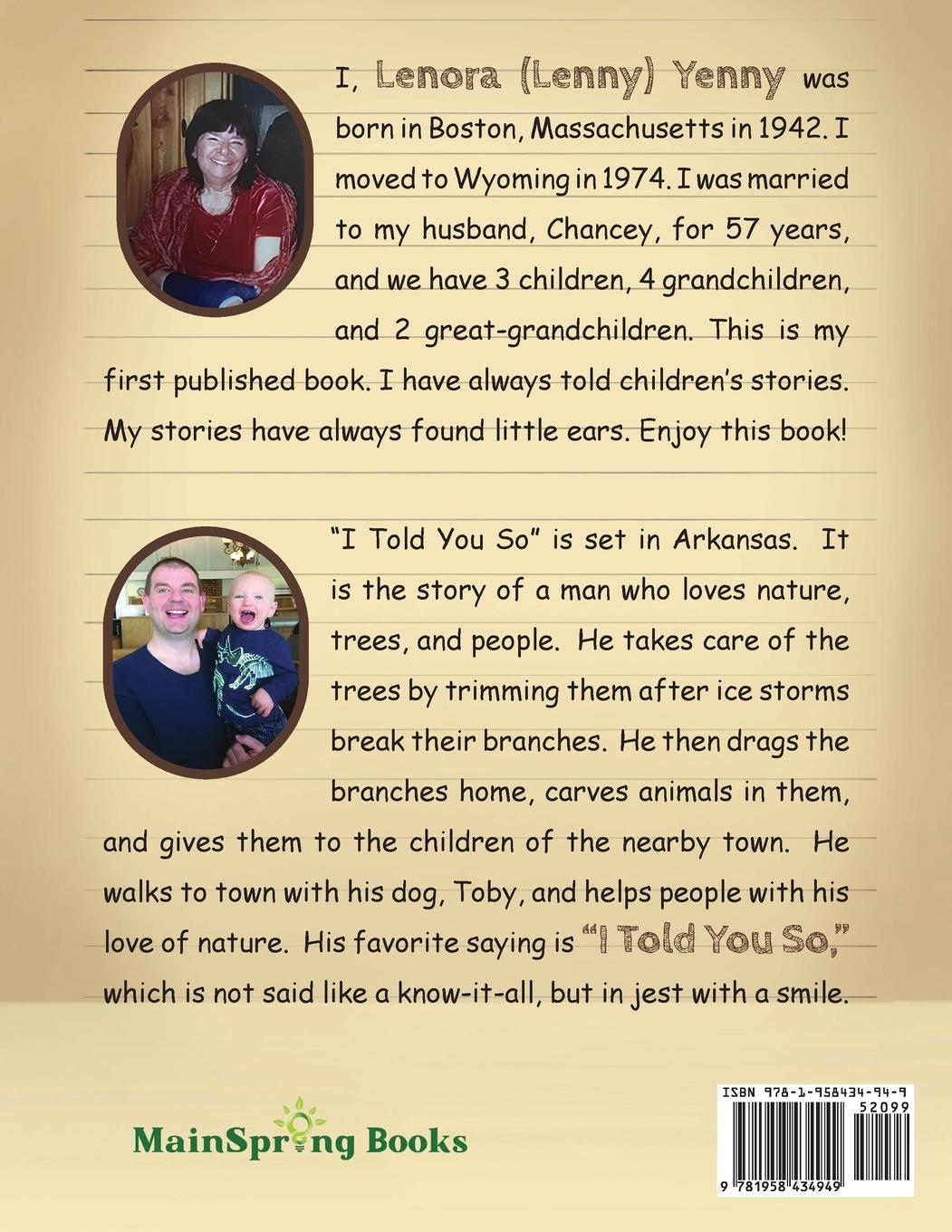 Rückseitencover I Told You So