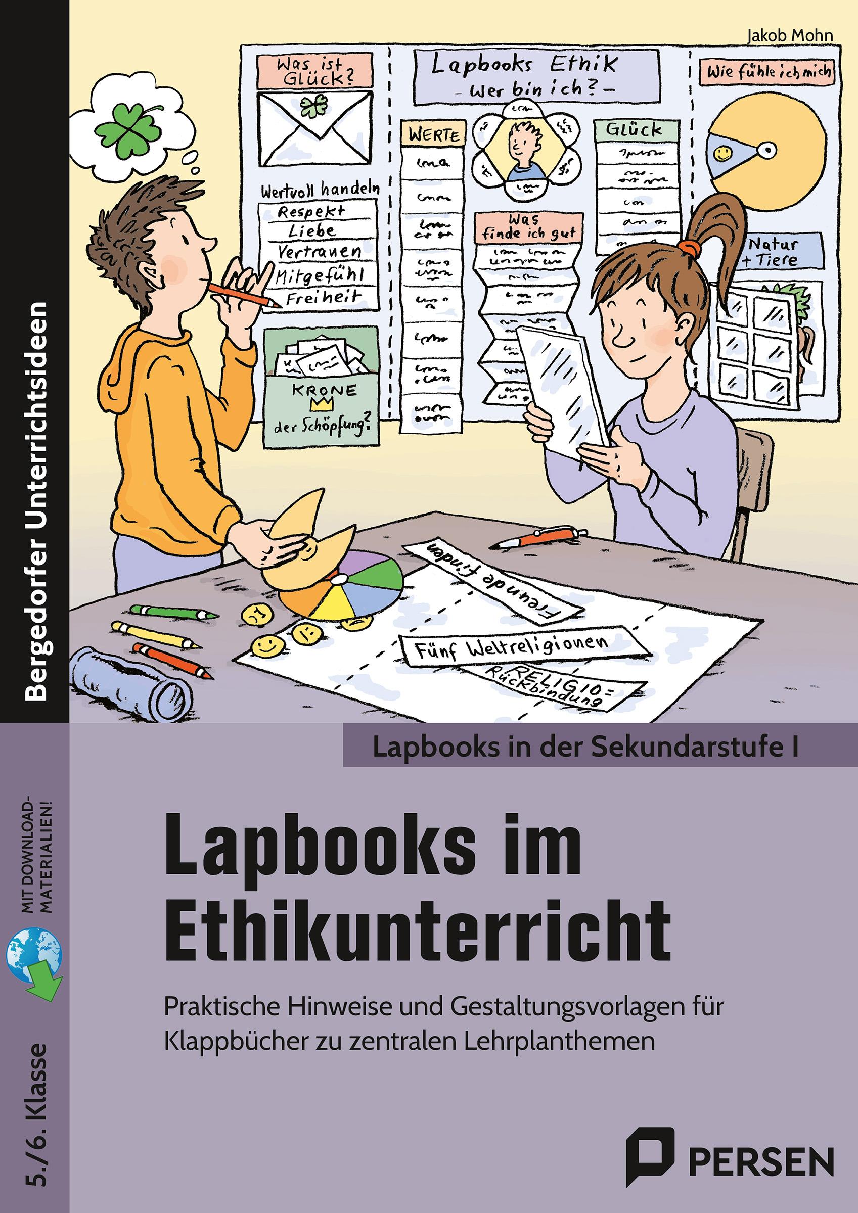 Vorderes Coverbild Lapbooks im Ethikunterricht - 5./6. Klasse