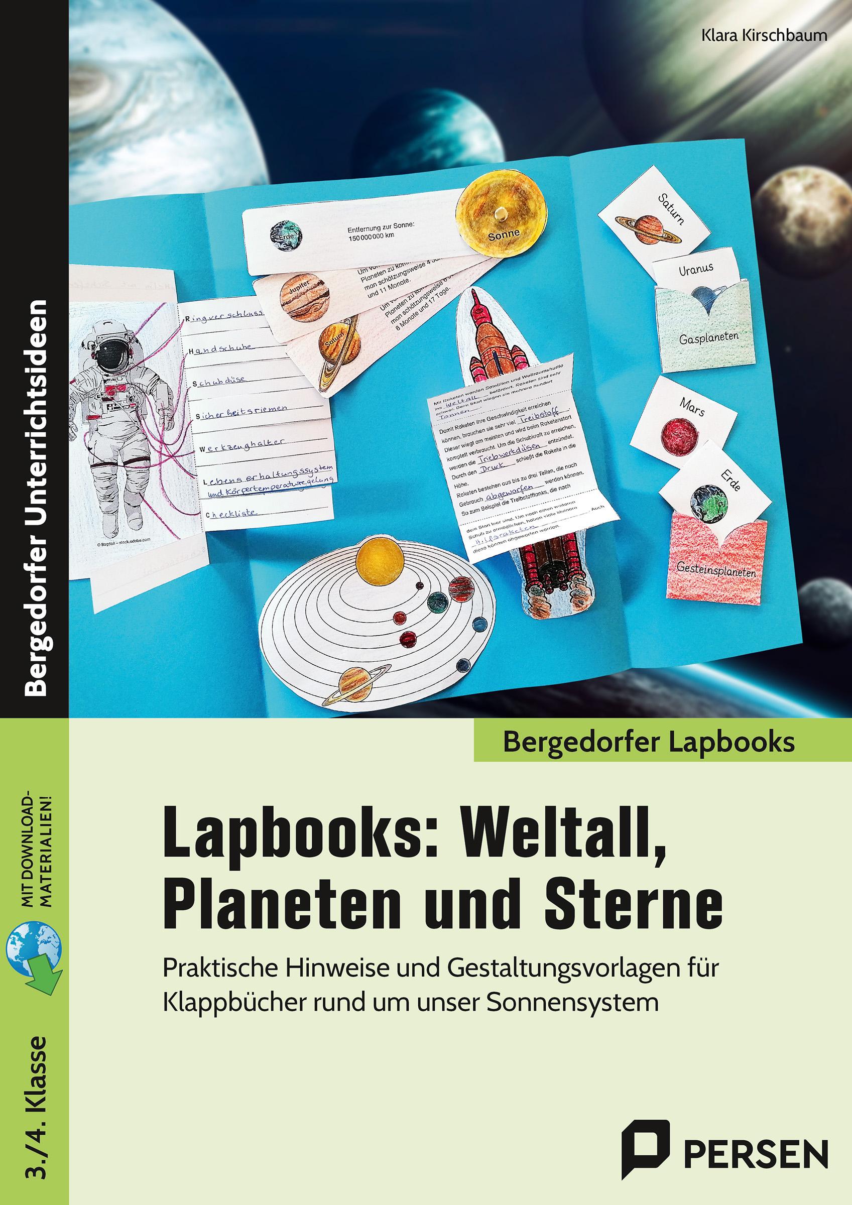 Vorderes Coverbild Lapbooks: Weltall, Planeten und Sterne - 3./4. Kl.
