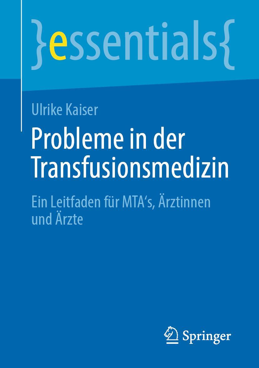 Vorderes Coverbild Probleme in der Transfusionsmedizin