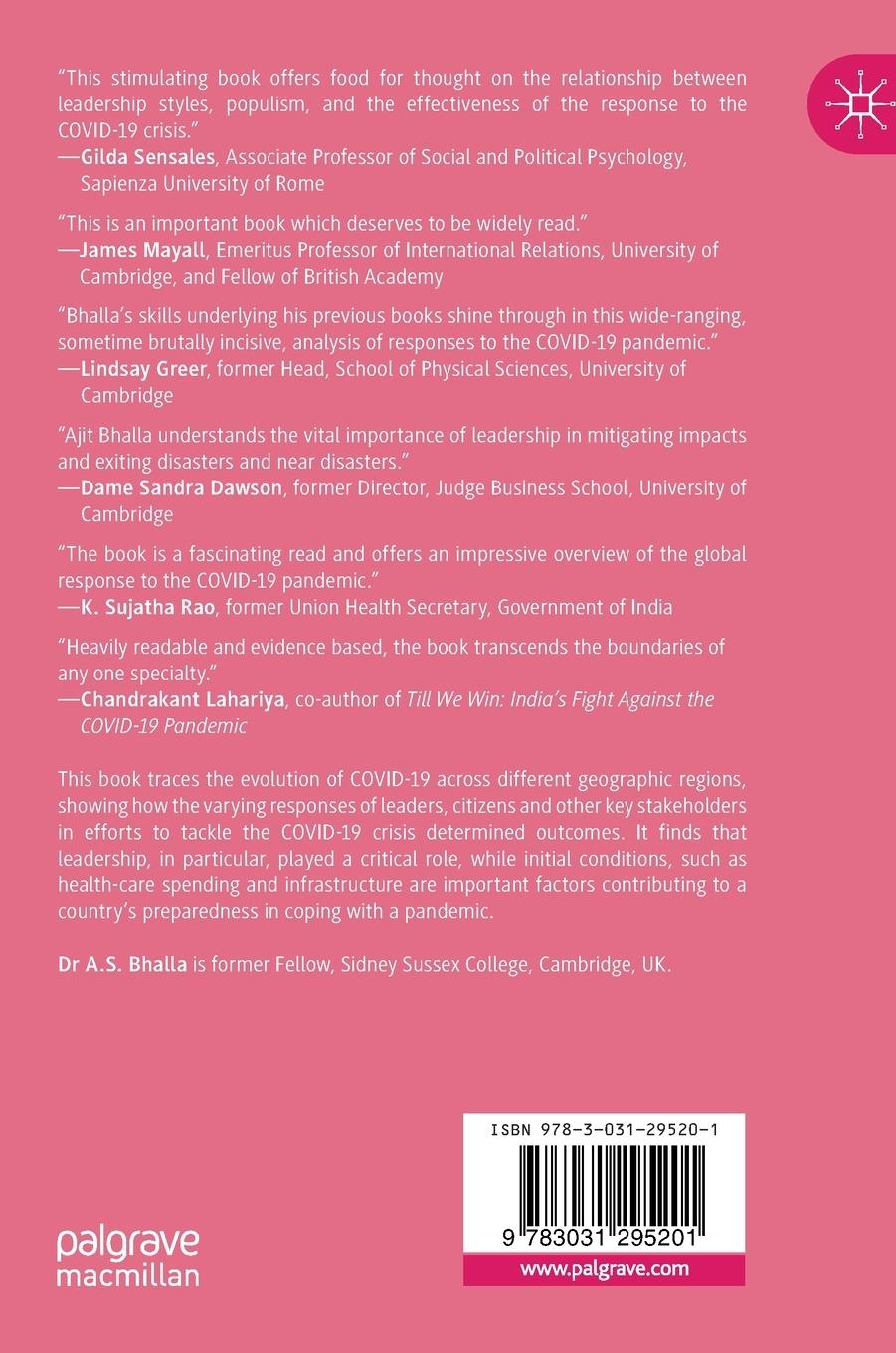 Rückseitencover National and Global Responses to the COVID-19 Pandemic