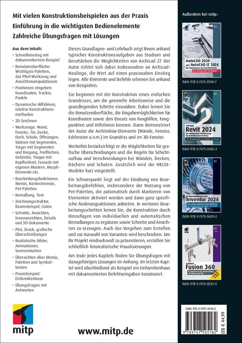 Rückseitencover Archicad 27