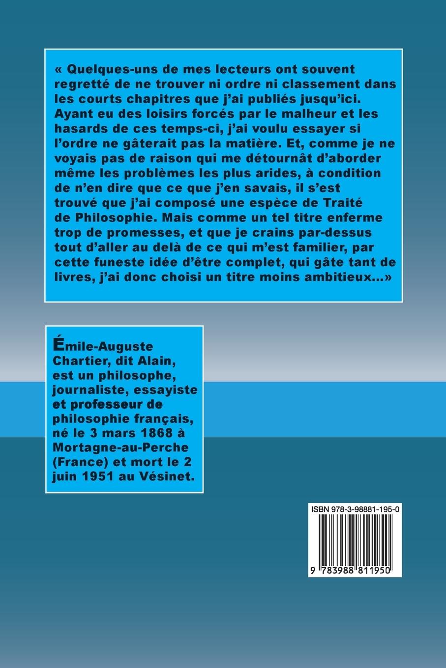 Rückseitencover Quatre-vingt-un Chapitres sur l'esprit et les passions