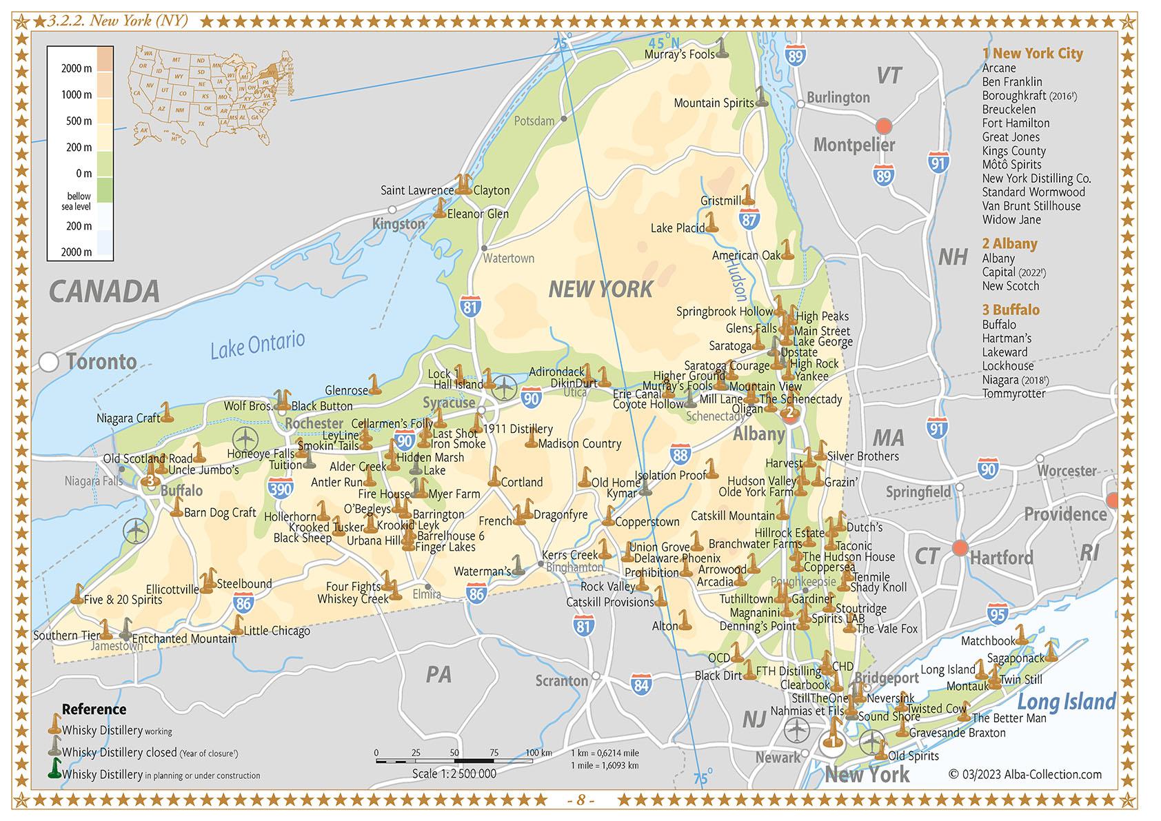 Beispielinhalt (Bild) Whiskey Atlas North America 2023
