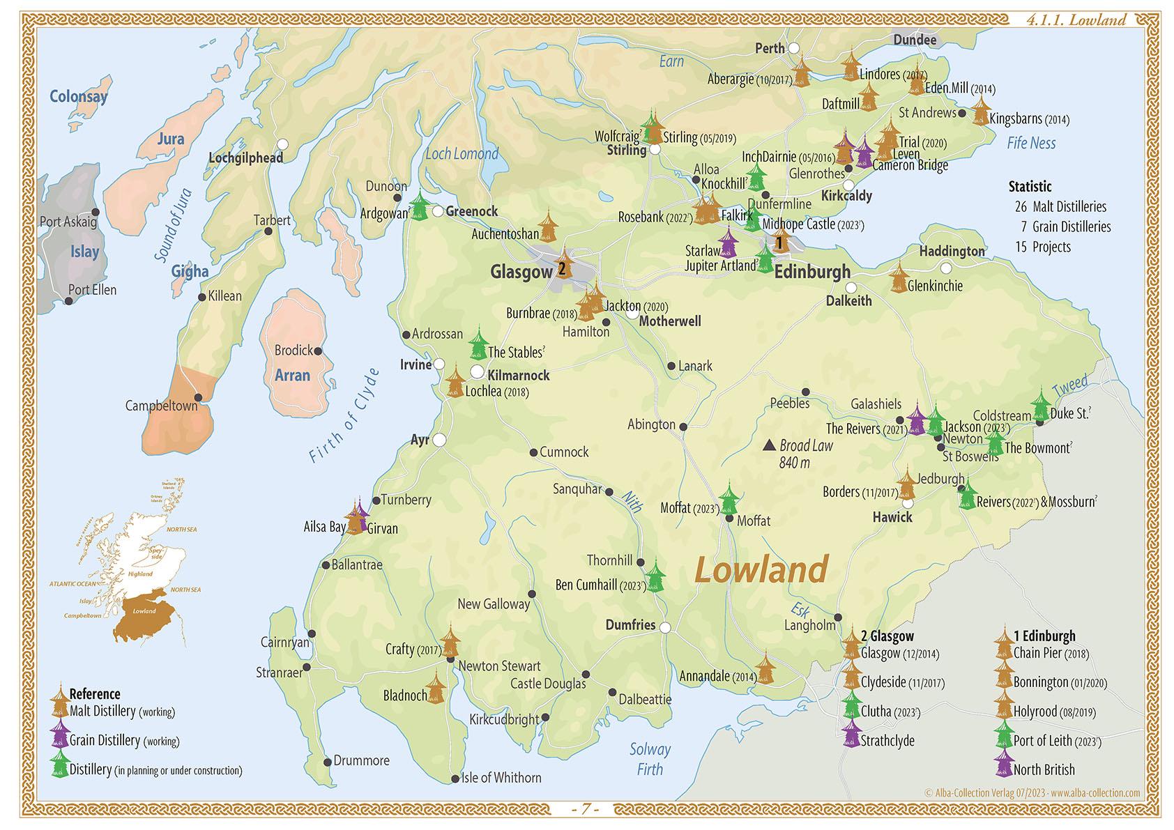 Beispielinhalt (Bild) Whisk(e)y Atlas Europe 2023