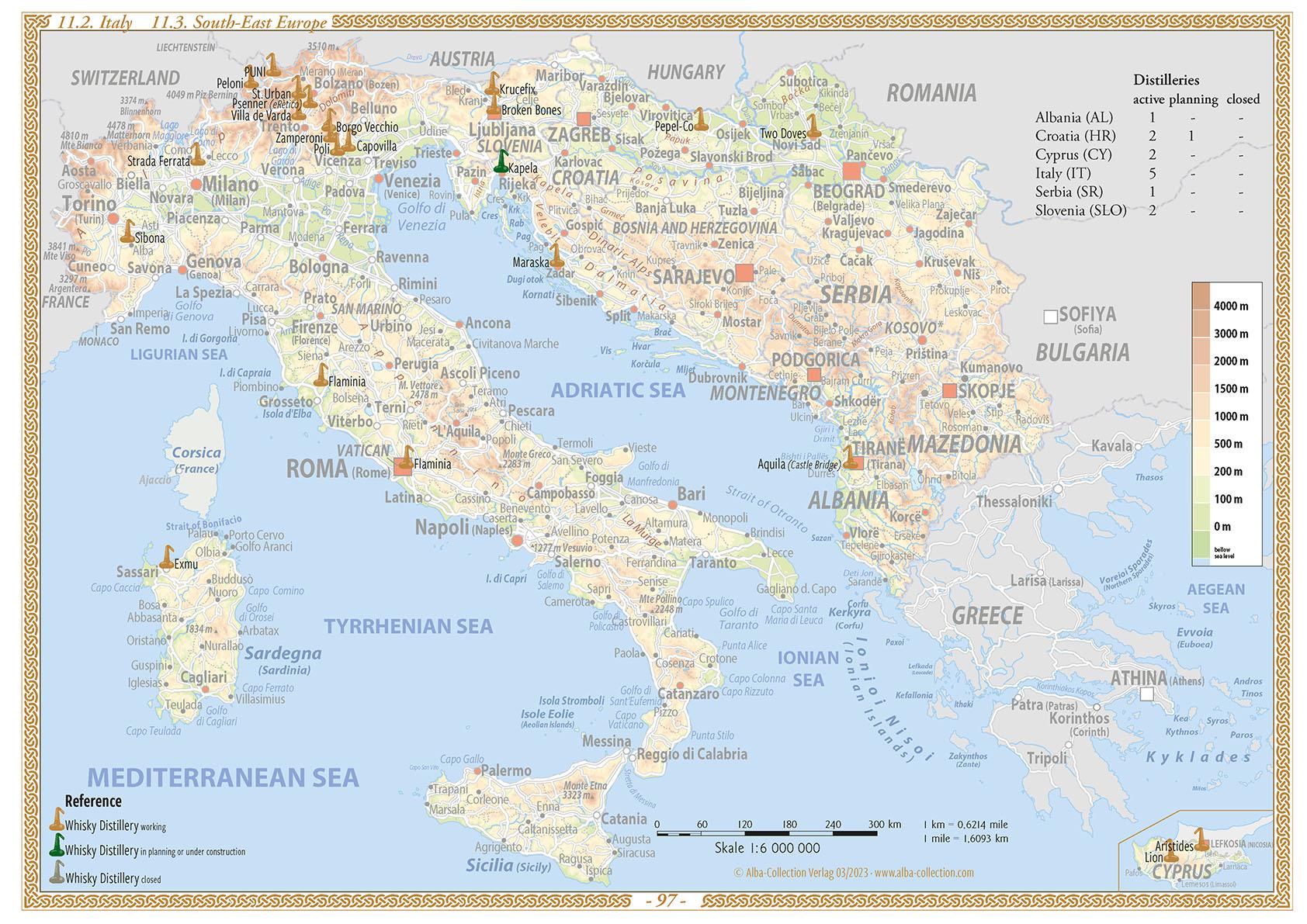 Beispielinhalt (Bild) Whisk(e)y Atlas Europe 2023
