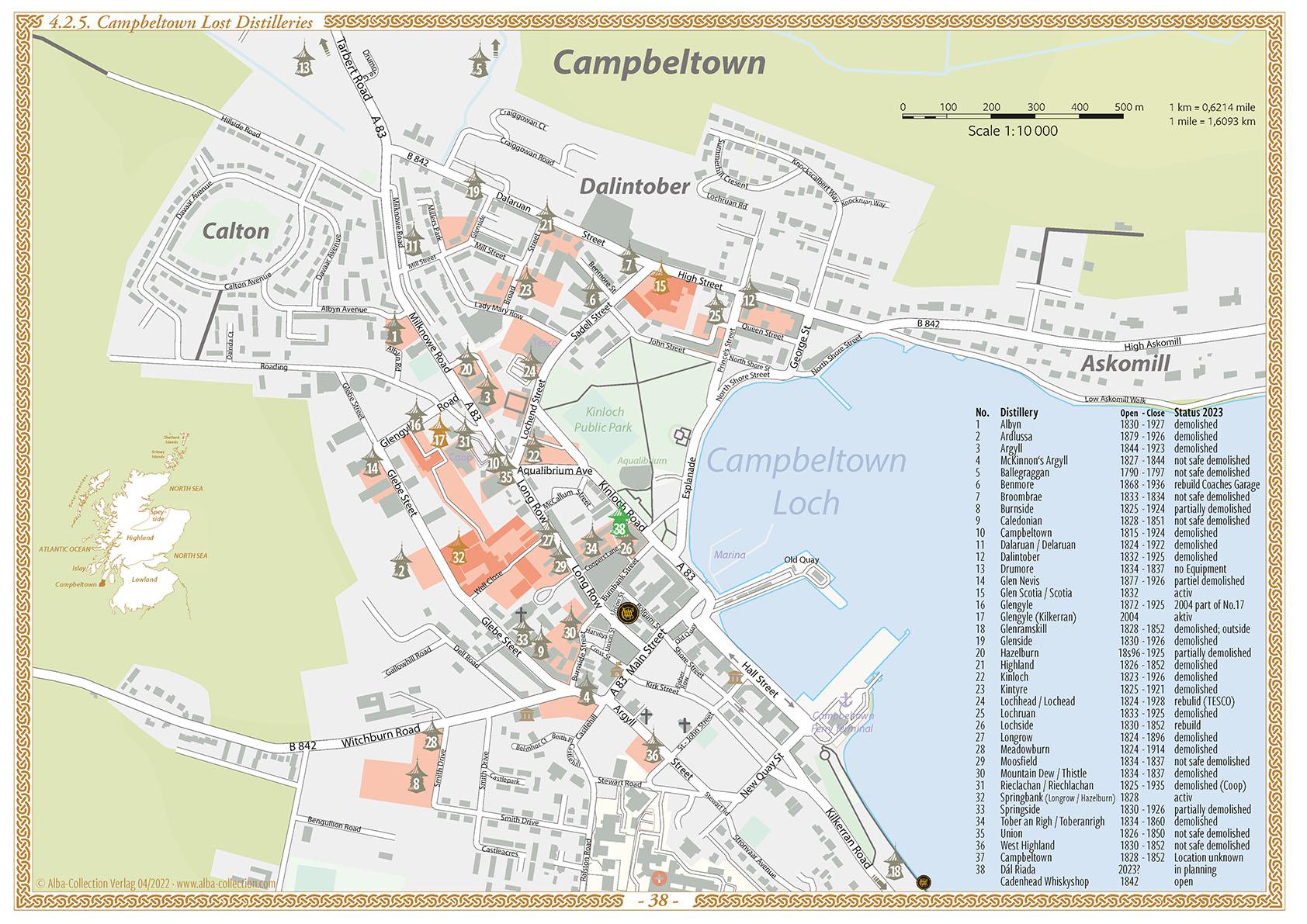 Beispielinhalt (Bild) Whisk(e)y Atlas Europe 2023