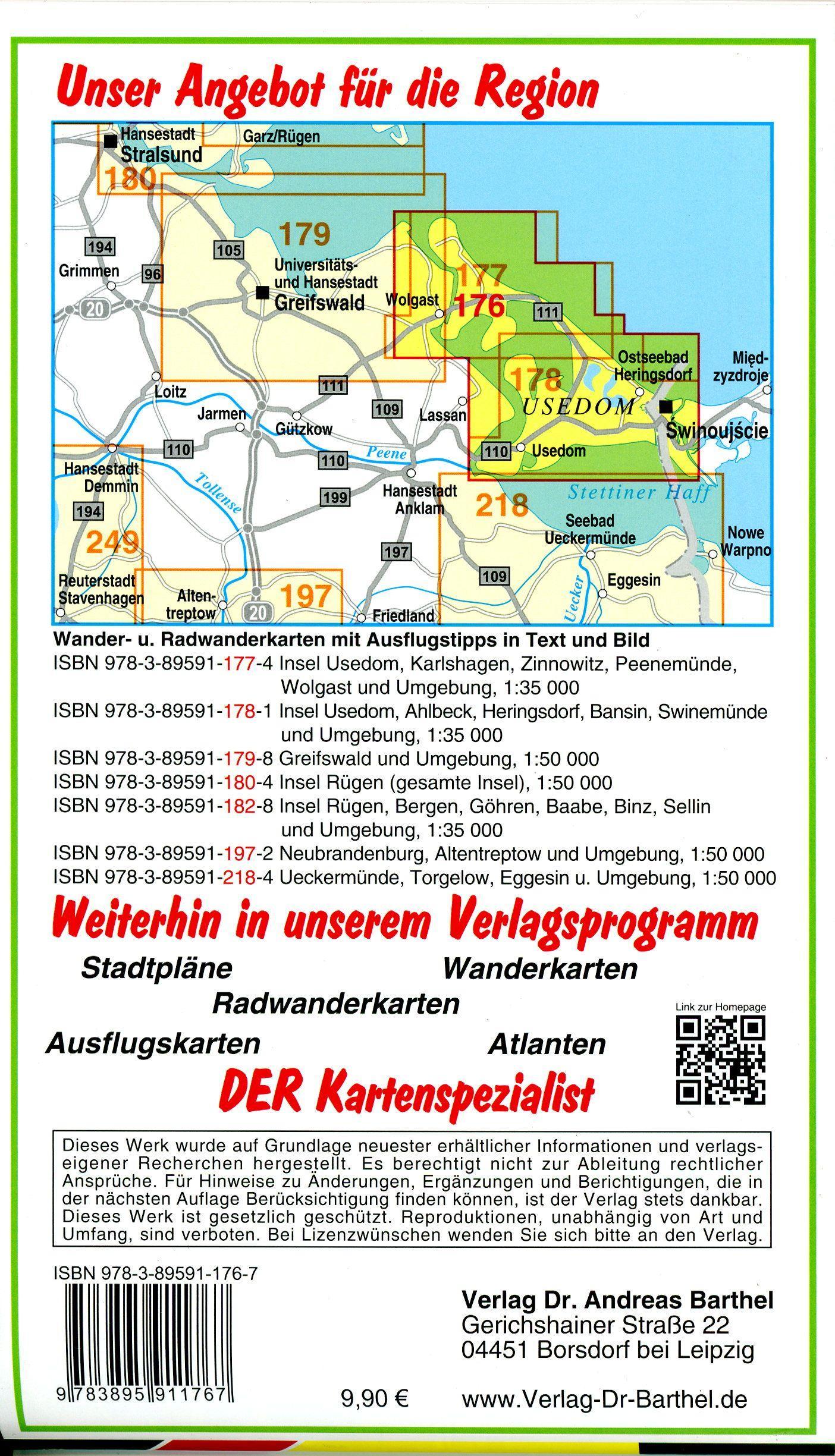Beispielinhalt (Bild) Radwander- und Wanderkarte Insel Usedom