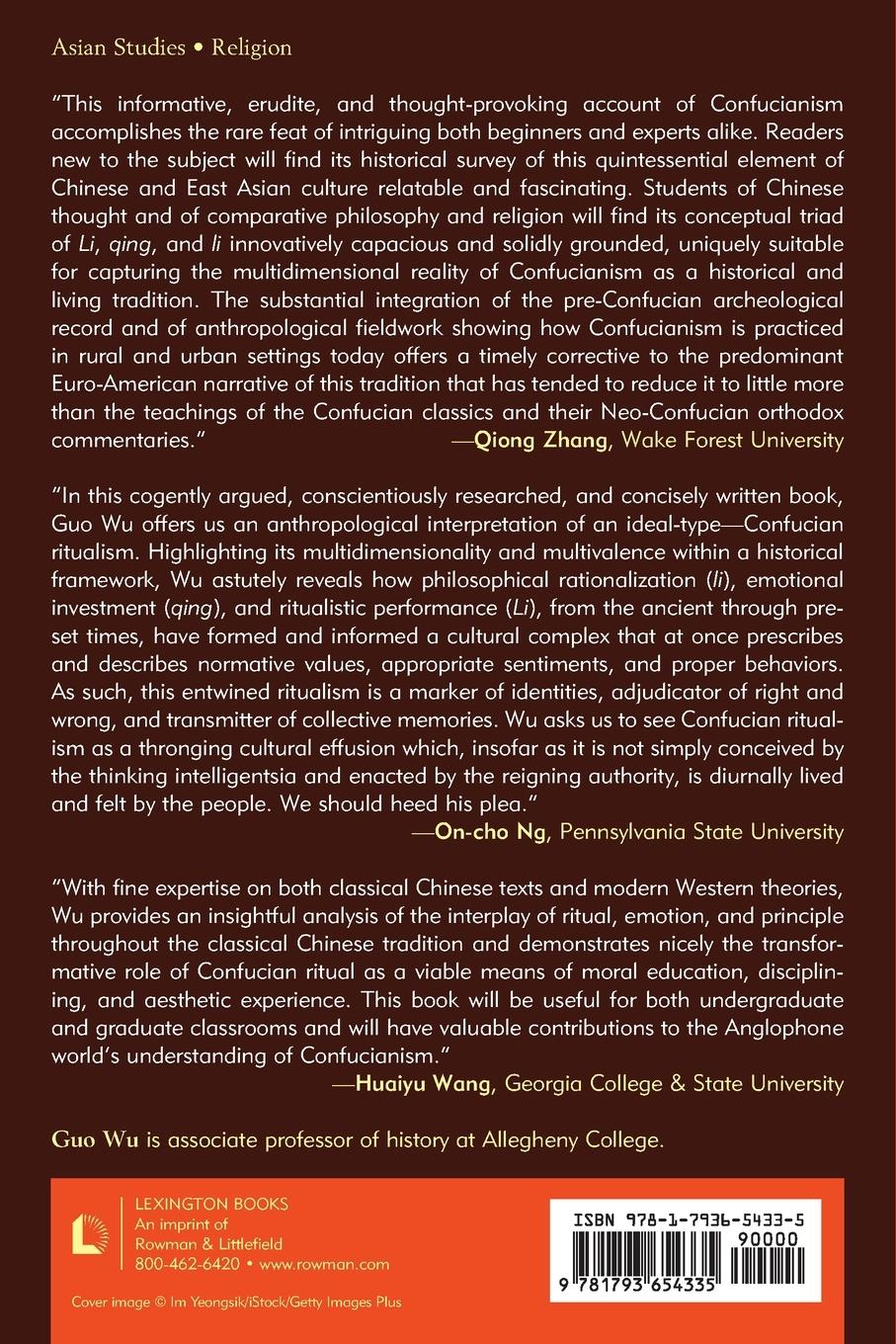 Rückseitencover Anthropological Inquiry into Confucianism