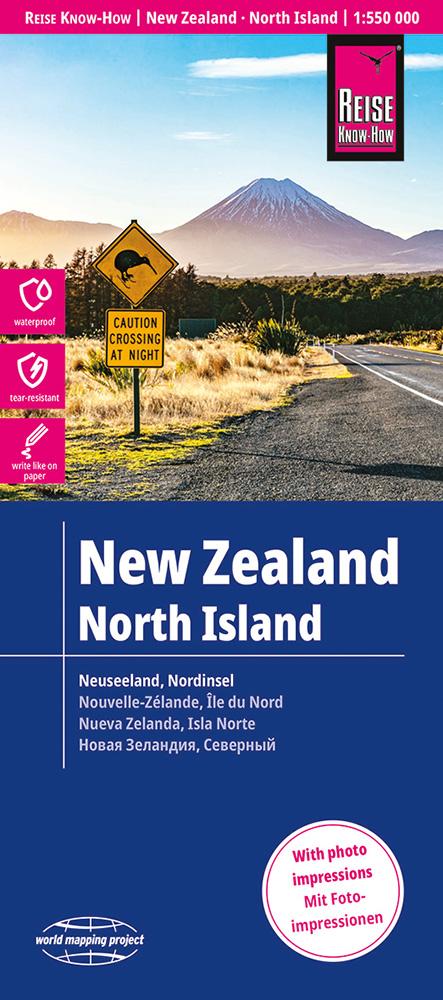 Vorderes Coverbild Reise Know-How Landkarte Neuseeland, Nordinsel / New Zealand, North Island (1:550.000)