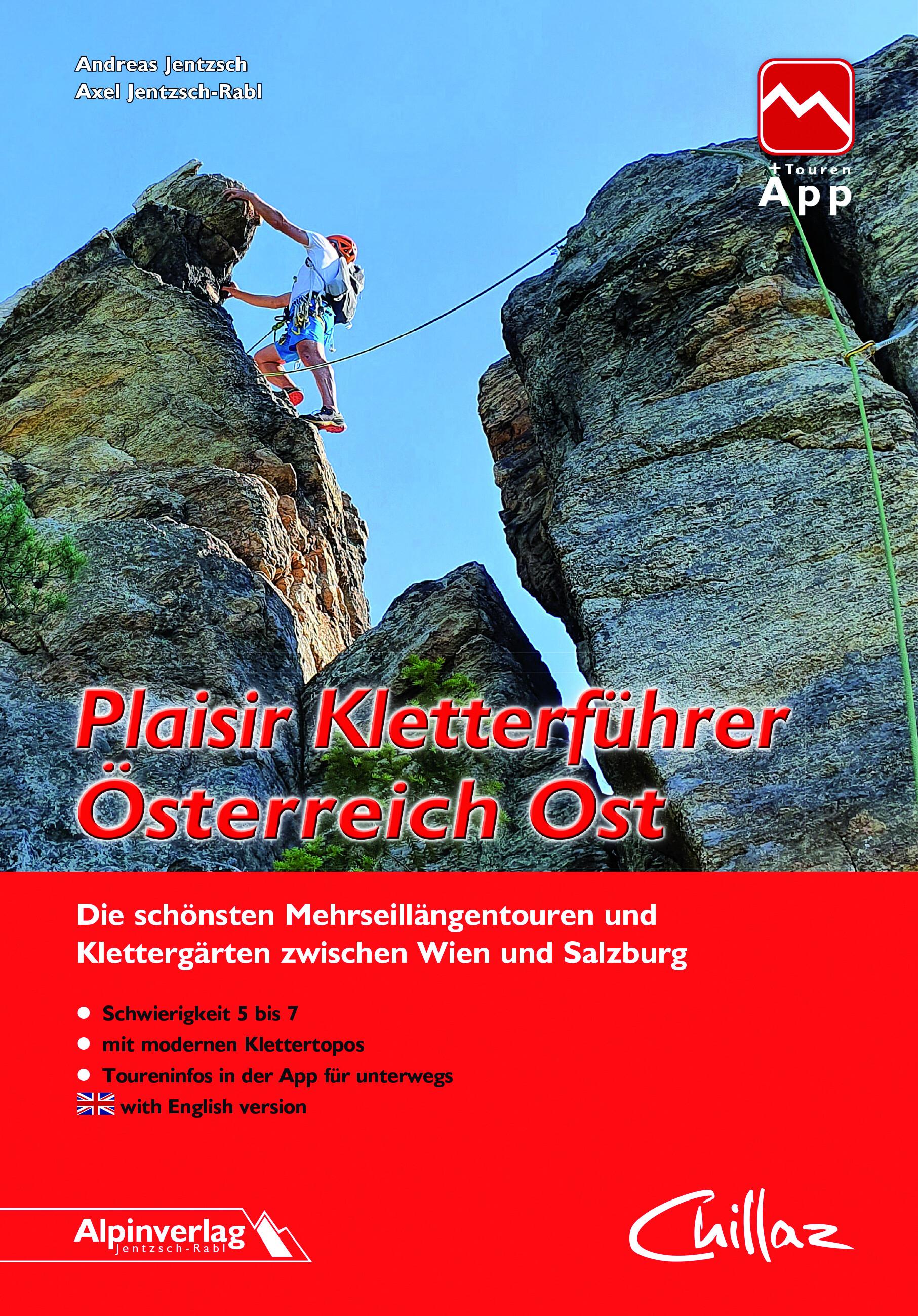 Vorderes Coverbild Plaisir Kletterführer Österreich Ost