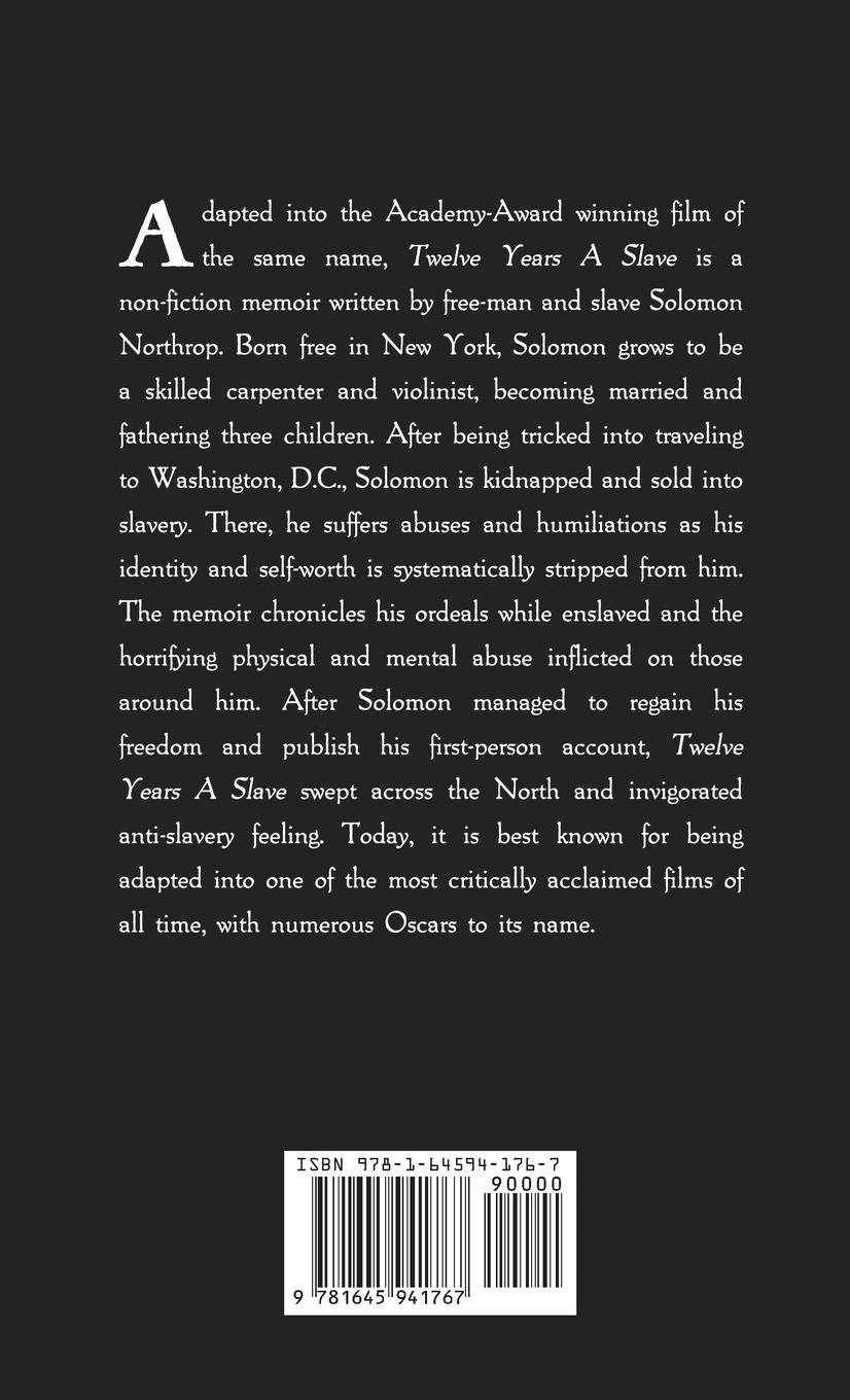 Rückseitencover Twelve Years A Slave