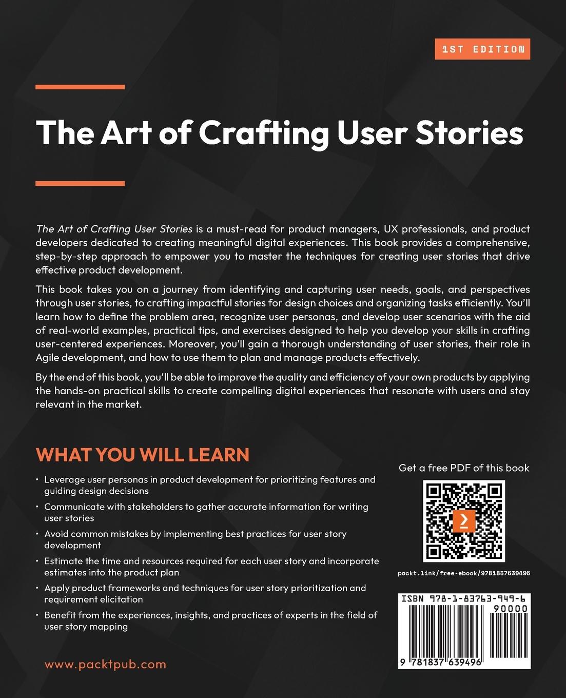 Rückseitencover The Art of Crafting User Stories