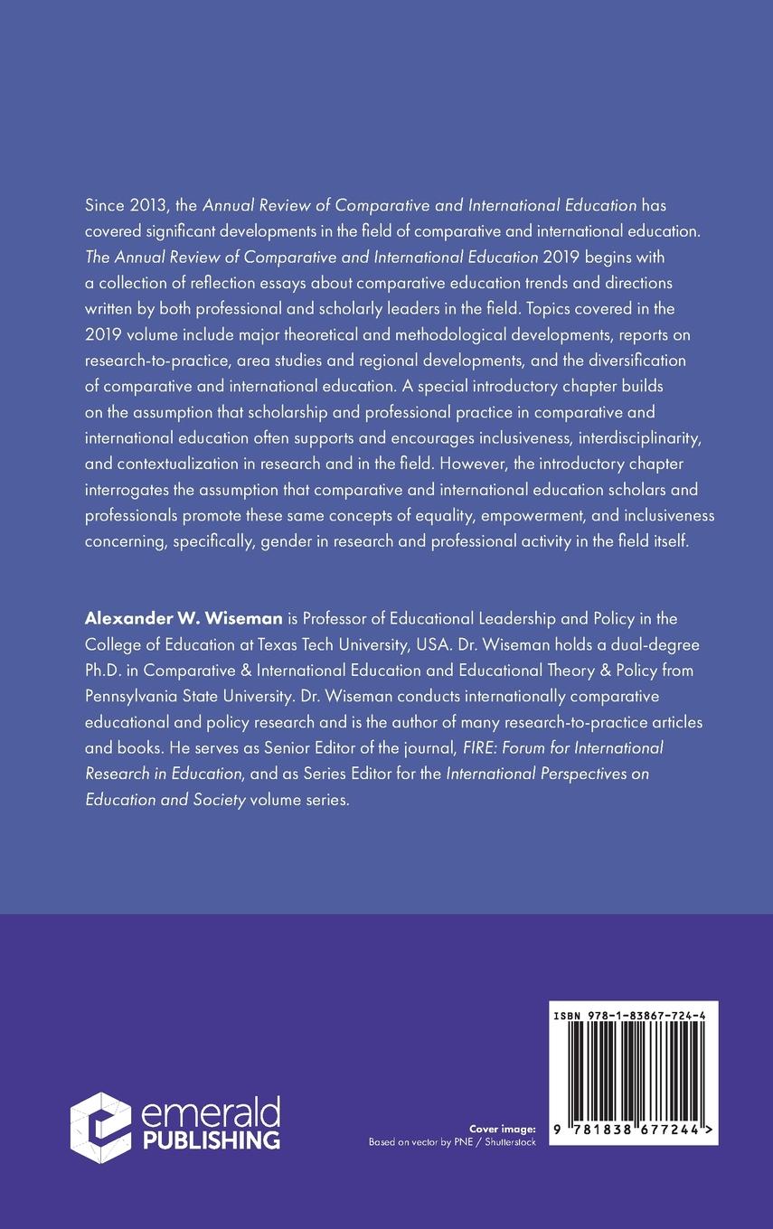 Rückseitencover Annual Review of Comparative and International Education 2019