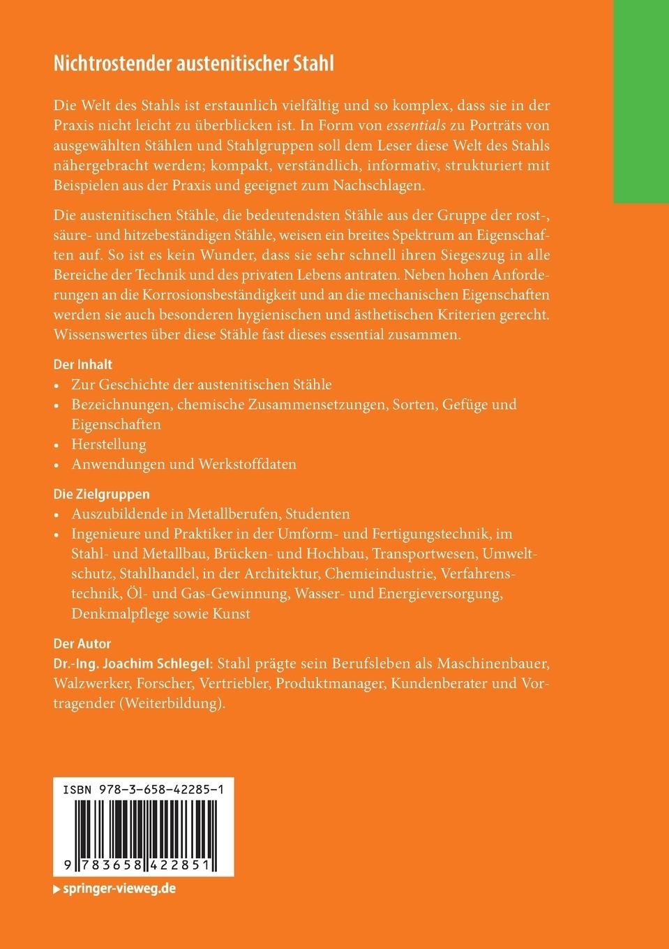 Rückseitencover Nichtrostender austenitischer Stahl