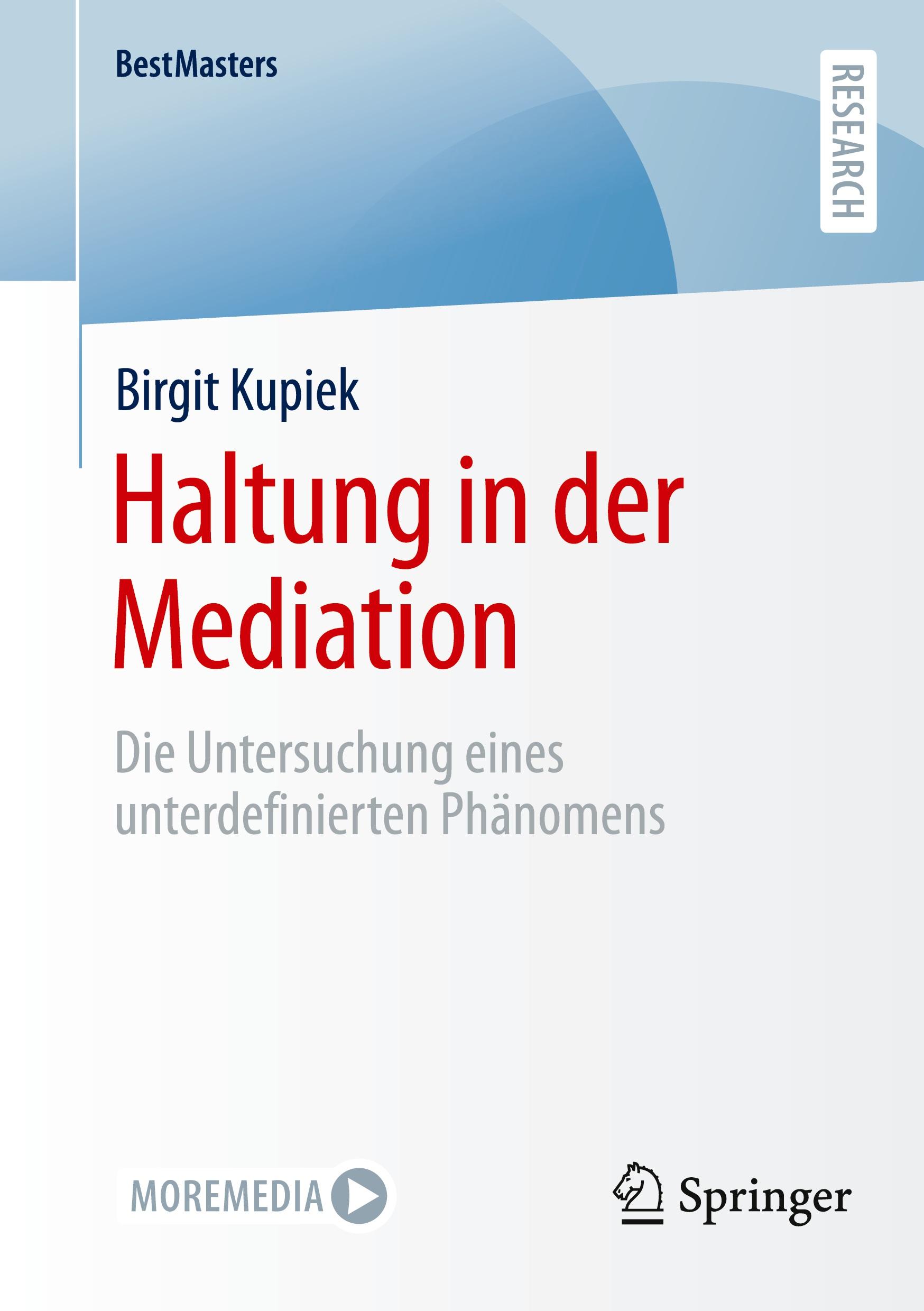 Vorderes Coverbild Haltung in der Mediation