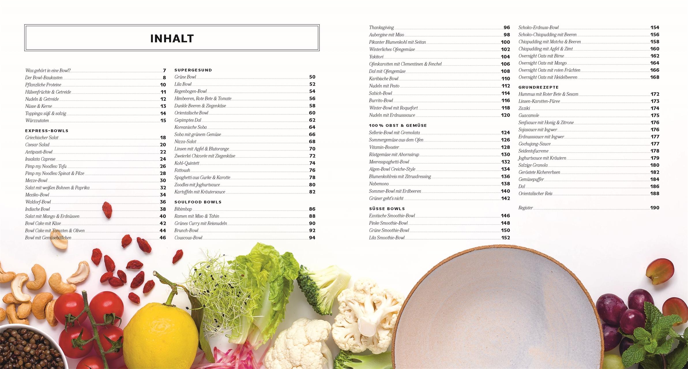 Beispielinhalt (Bild) Veggie Bowls