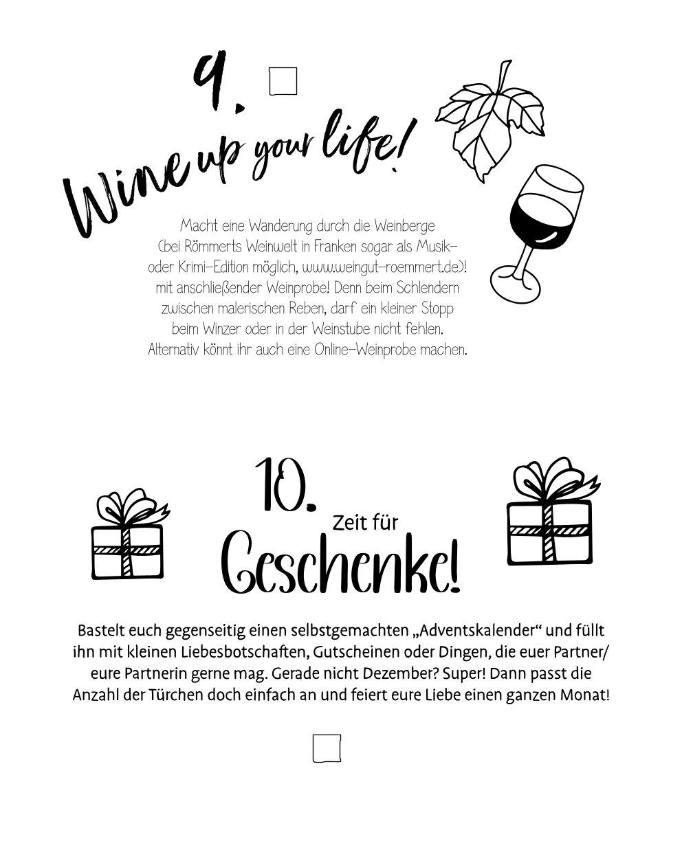 Beispielinhalt (Bild) Die NEUE Bucket List für Paare