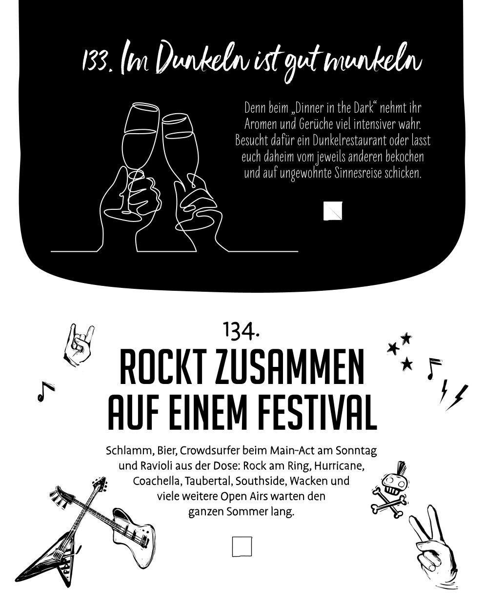 Beispielinhalt (Bild) Die NEUE Bucket List für Paare