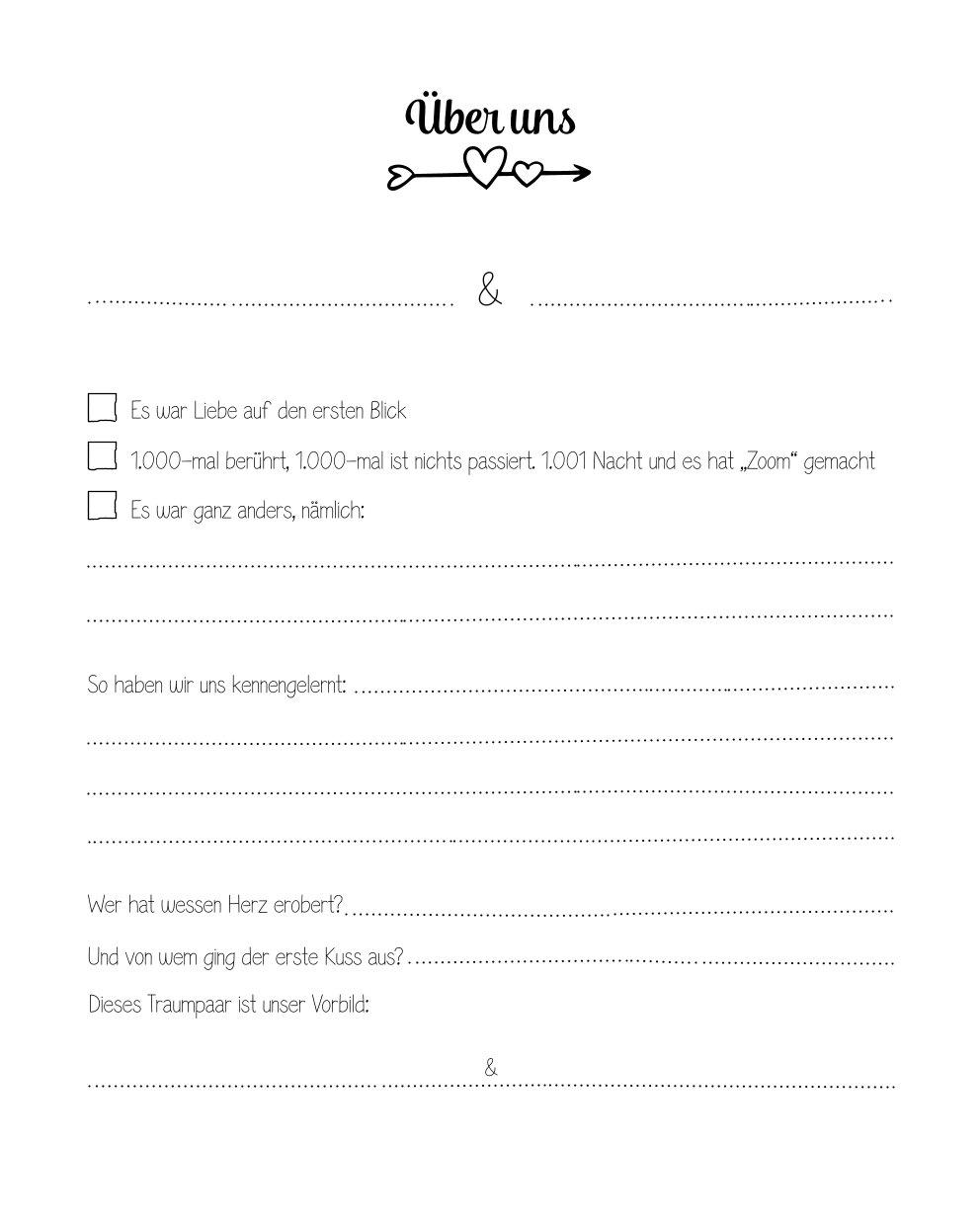 Beispielinhalt (Bild) Die NEUE Bucket List für Paare