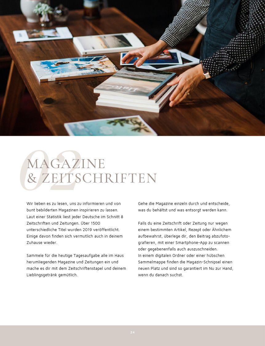 Beispielinhalt (Bild) Zeit statt Zeug: Die Aufräum-Challenge.