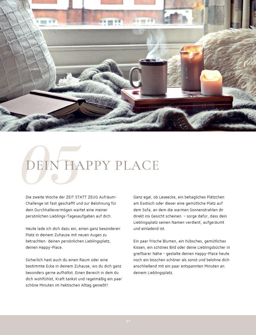 Beispielinhalt (Bild) Zeit statt Zeug: Die Aufräum-Challenge.