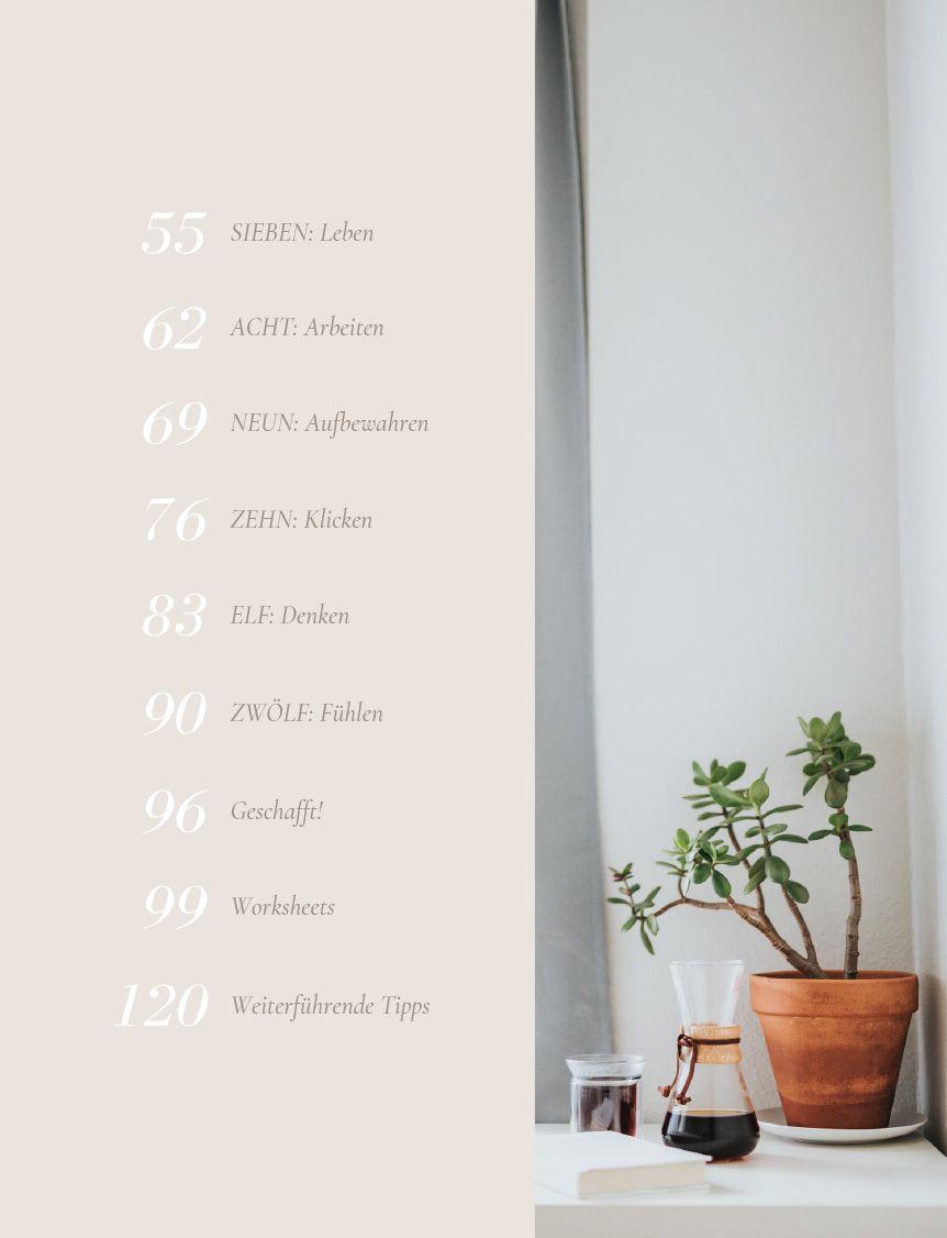 Beispielinhalt (Bild) Zeit statt Zeug: Die Aufräum-Challenge.