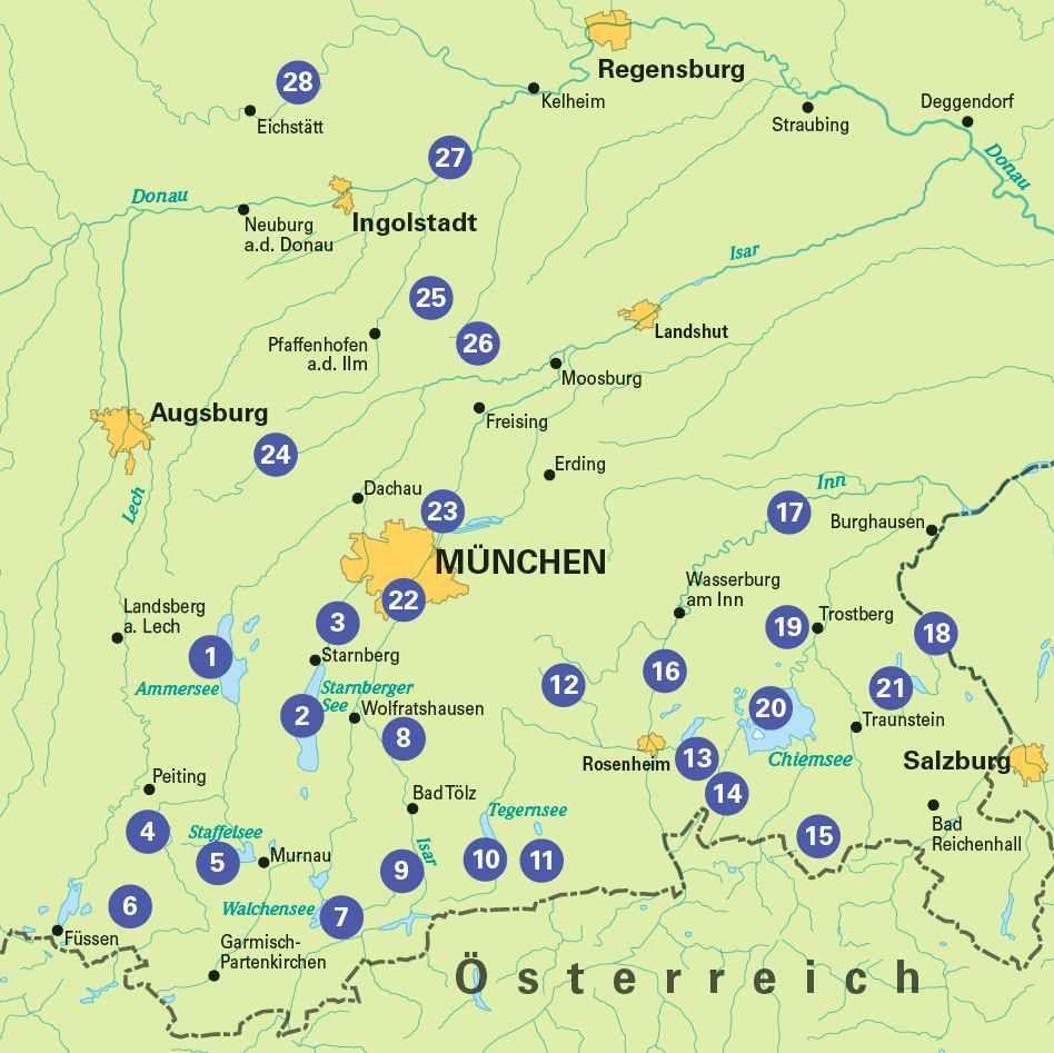 Beispielinhalt (Bild) Die 28 schönsten E-Bike Touren in Oberbayern